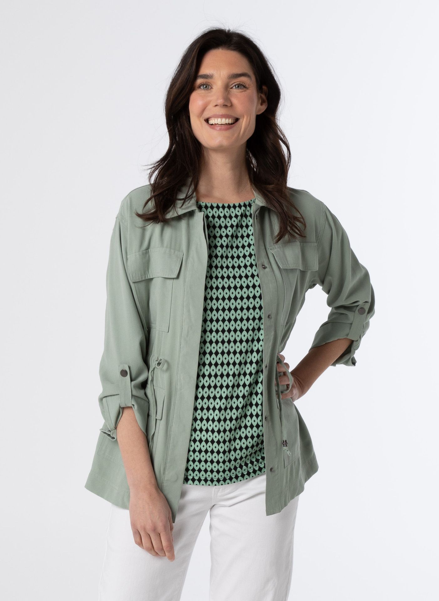 Norah Utility jacket grijs groen grey green 209824-053