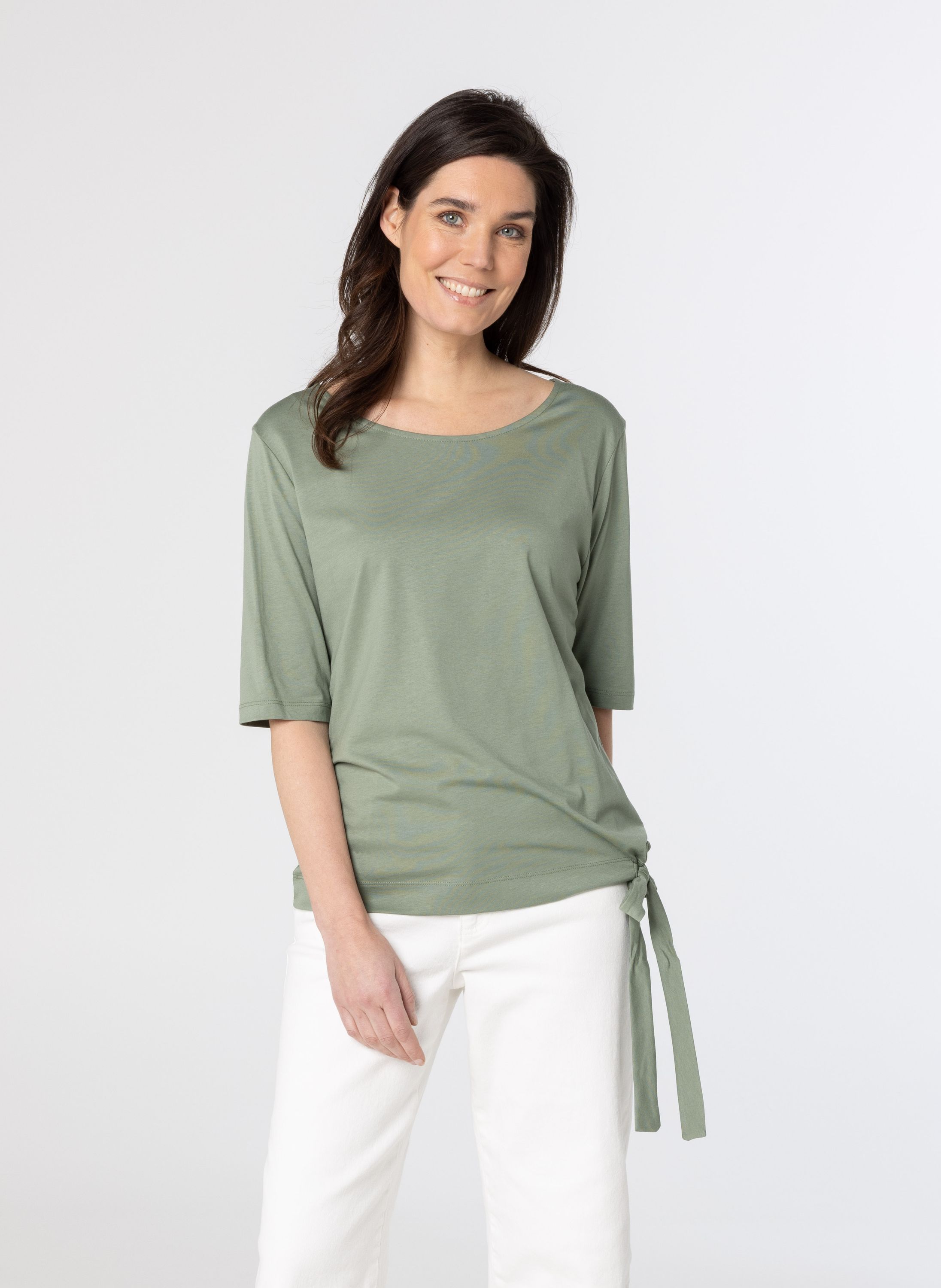 Groen shirt met strik