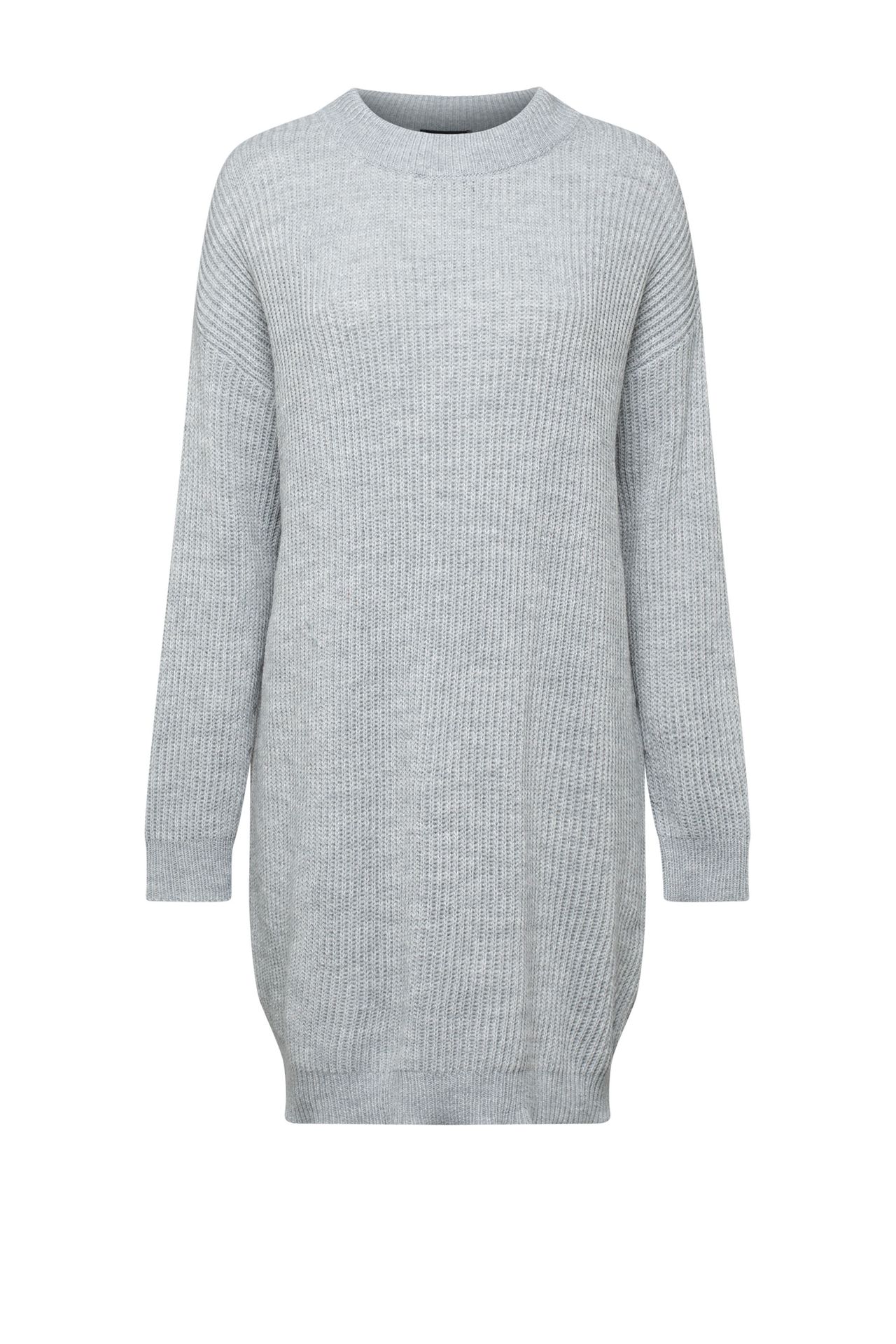  Gebreide jurk grijs grey melange 210481-050-48