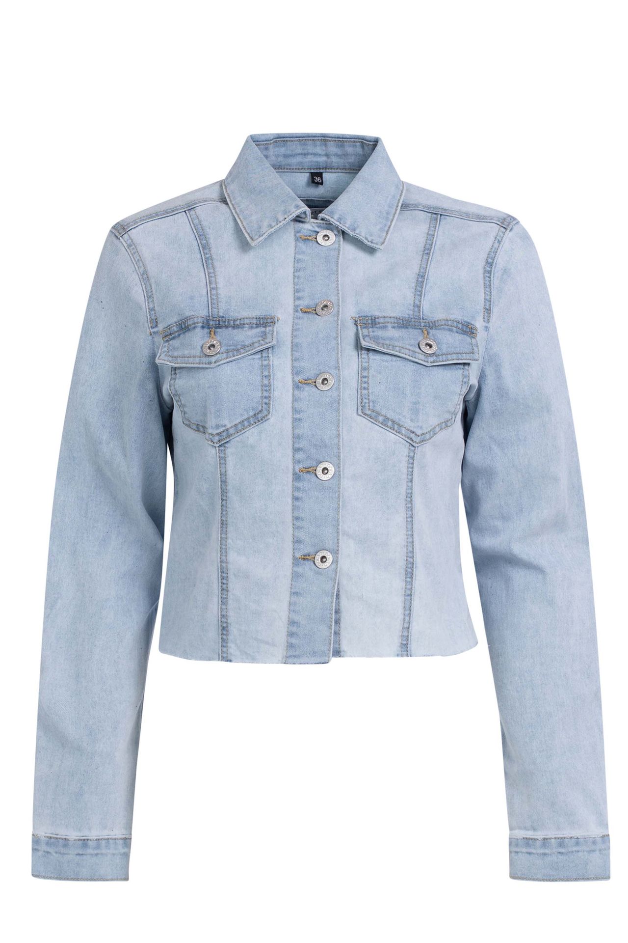  Denim jacket licht blauw Blauw P-210910-401