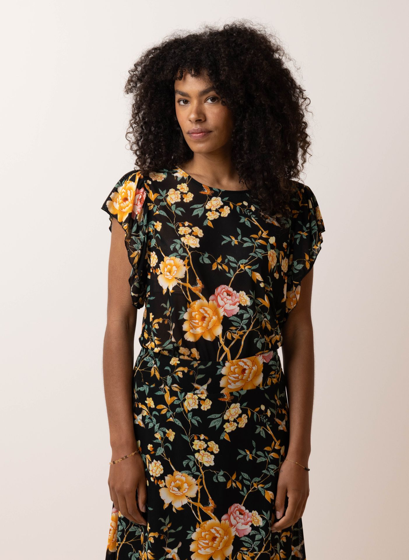 Norah Meerkleurig shirt manderin multicolor 211677-708
