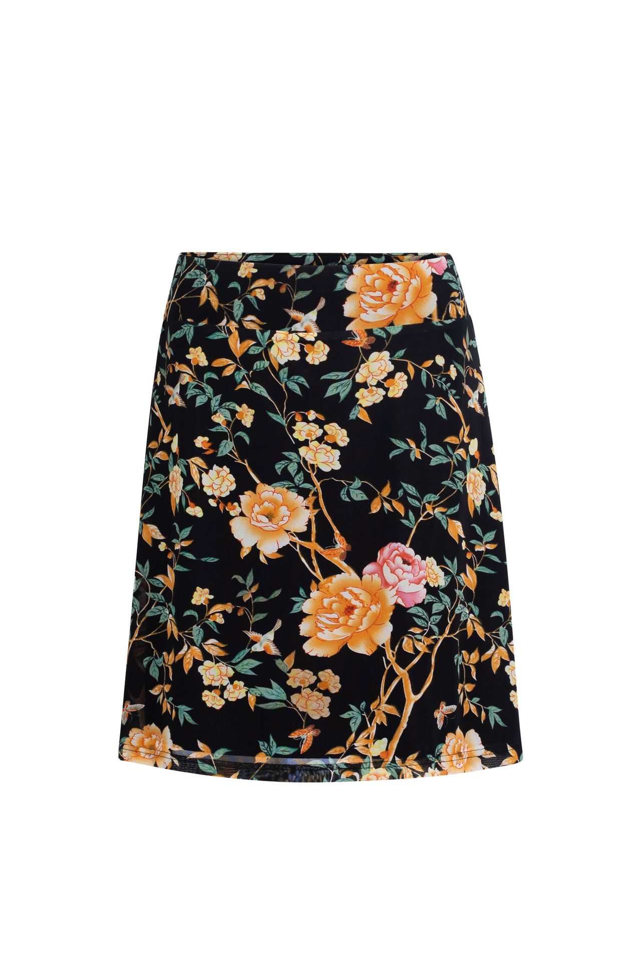 Norah Meerkleurige midi rok manderin multicolor 211678-708