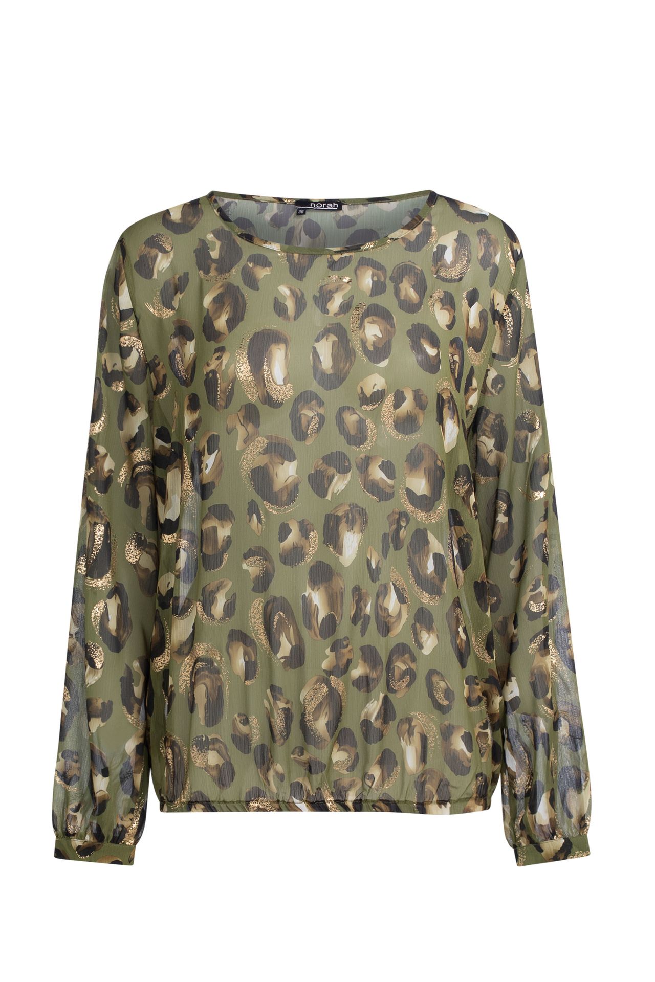 Norah Blouse - Feest collectie olive green multicolor 211740-592