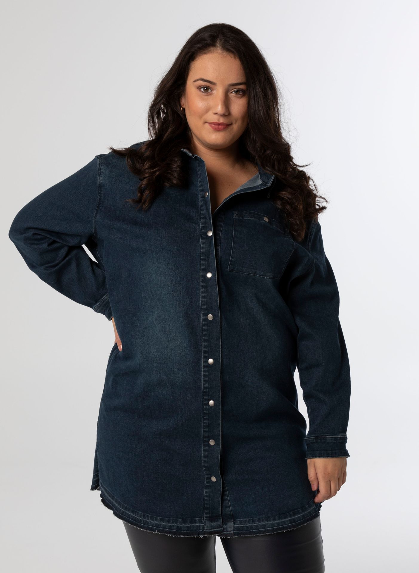 Norah Denim blouse donkerblauw blue 212035-400