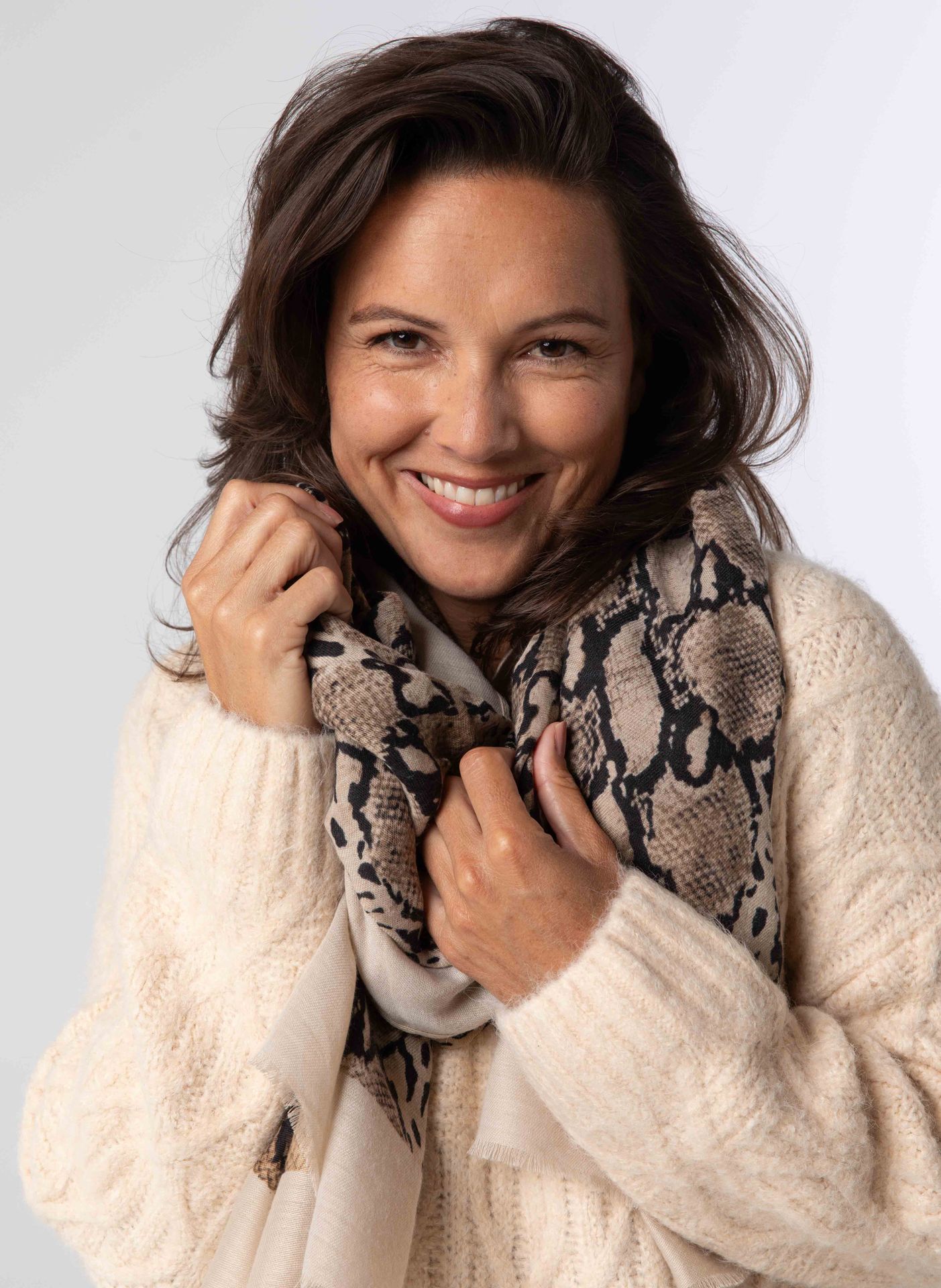 Norah Sjaal beige sand/grey 212096-112