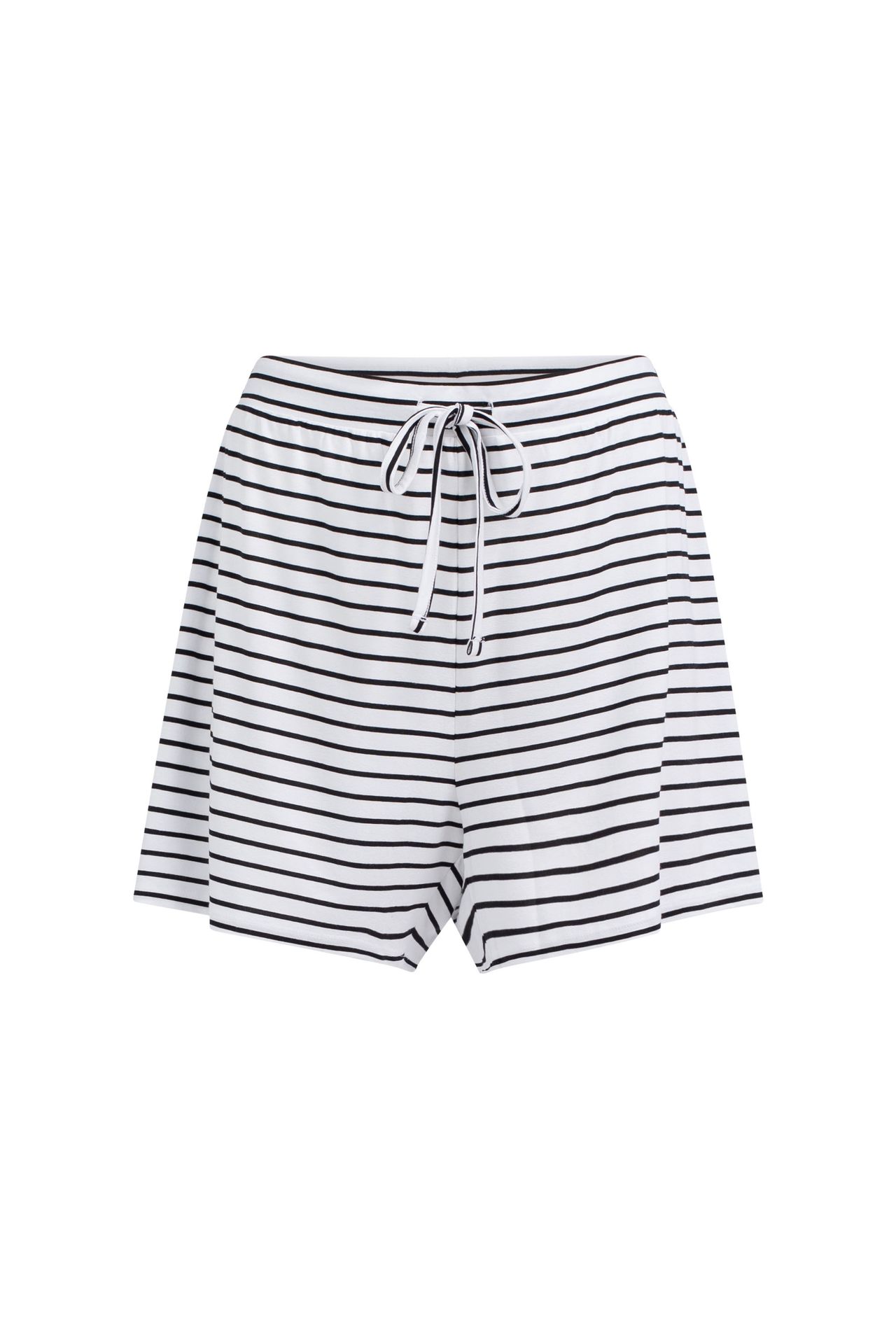 Norah Gestreepte korte broek white/black 212126-131