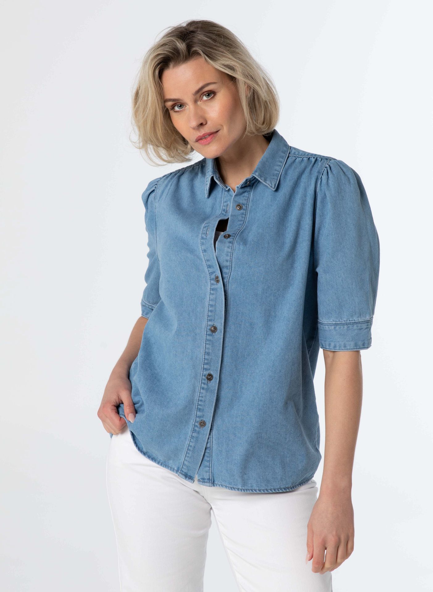 Denim blouse blauw Blauw 212390-400 Denim blouse blauw Blauw 212390-400