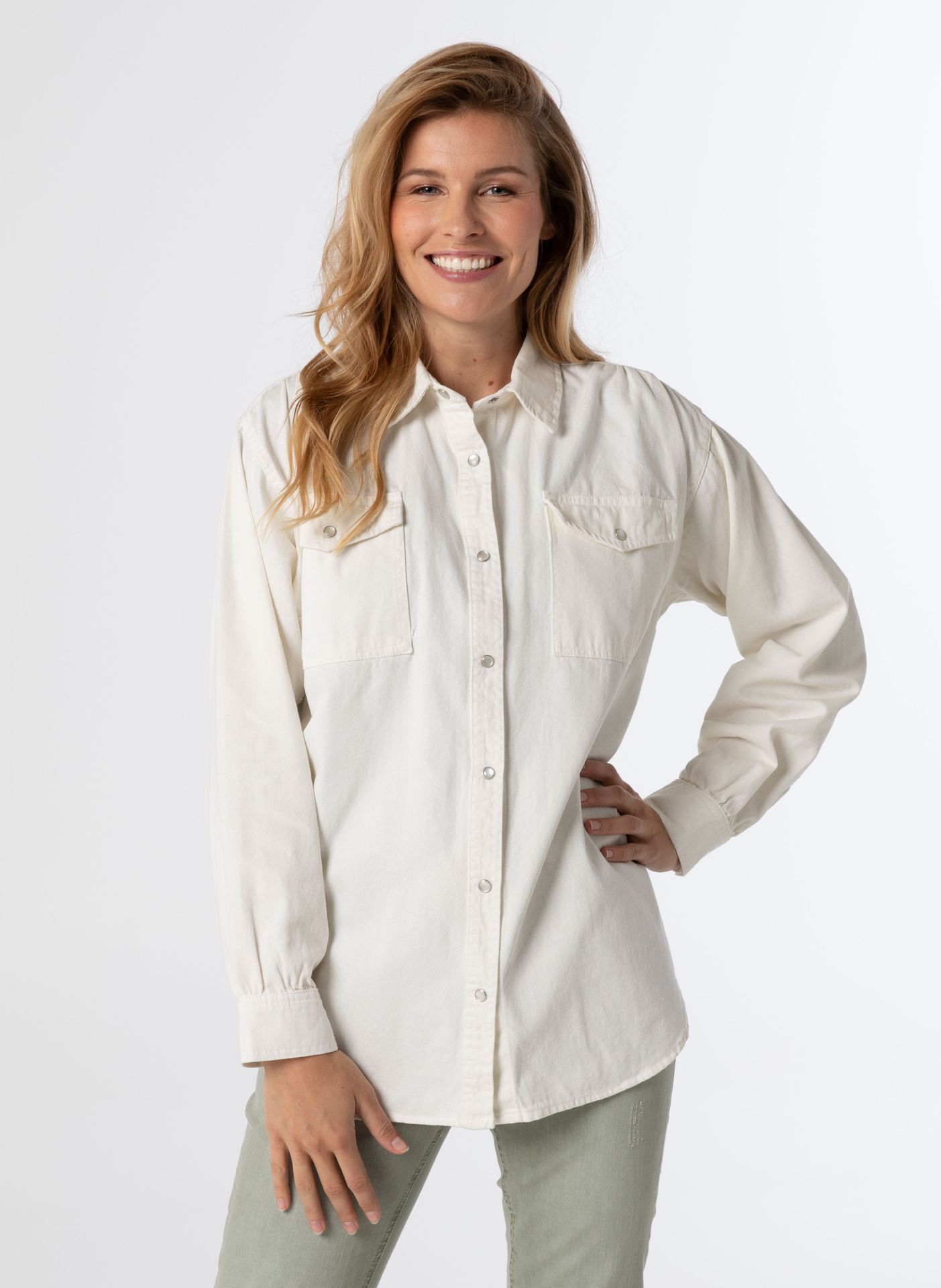 Norah Denim blouse wit white 212421-100