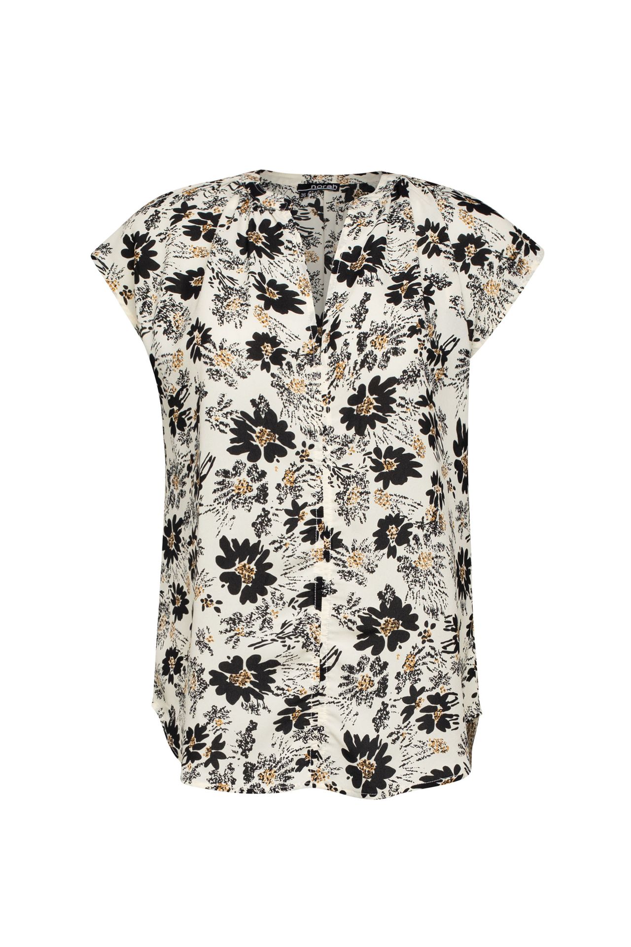 Norah Blouse beige zwart  ecru/black 212434-170