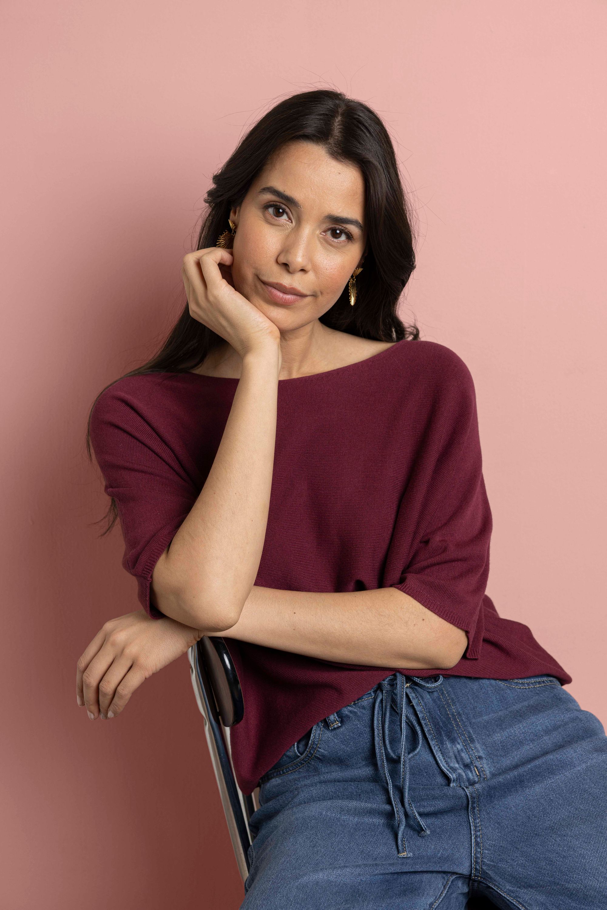 Norah Kate trui donkerrood merlot 212526-698-36