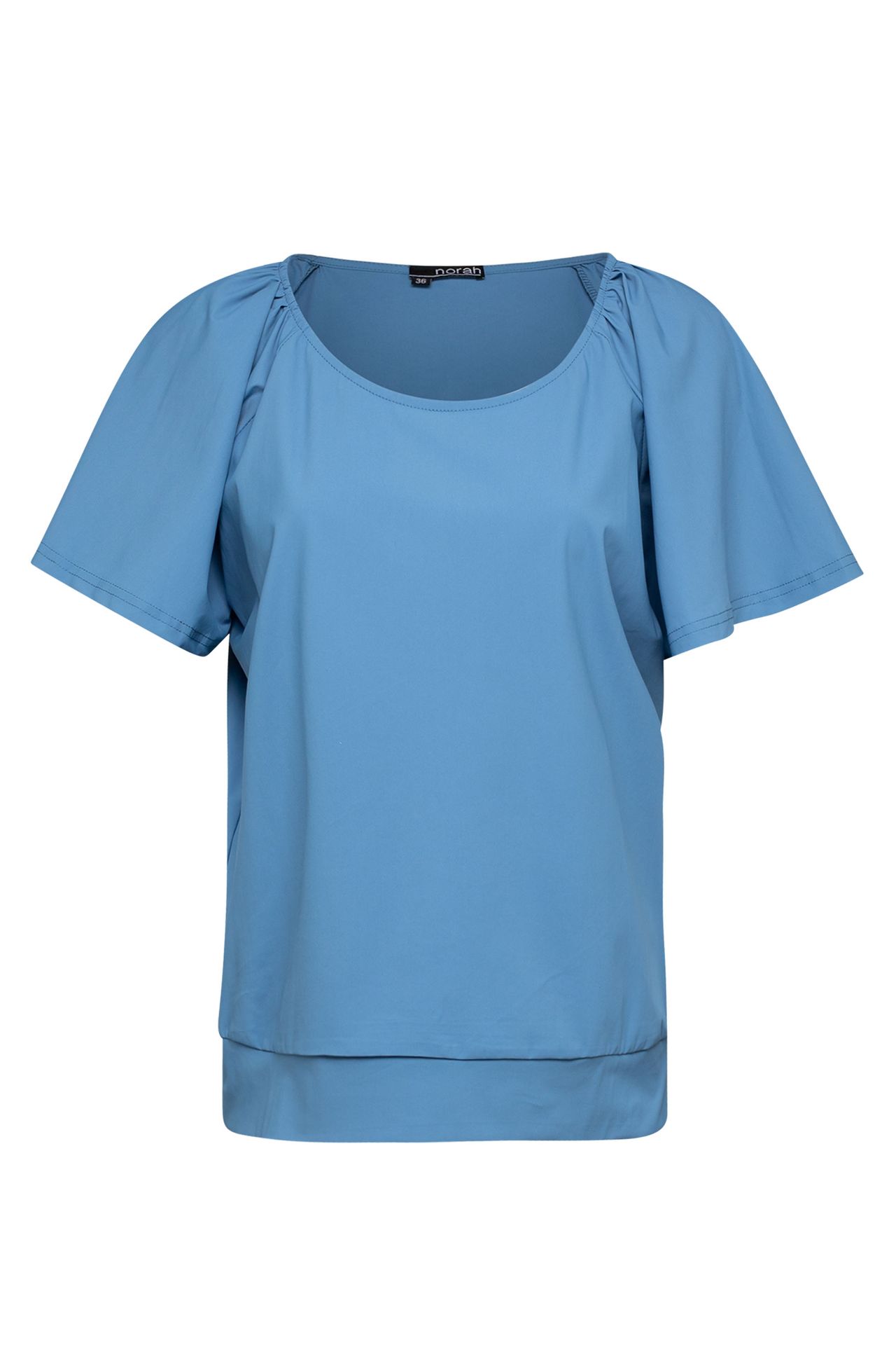 Norah Shirt blauw travelstof denim blue 212566-472