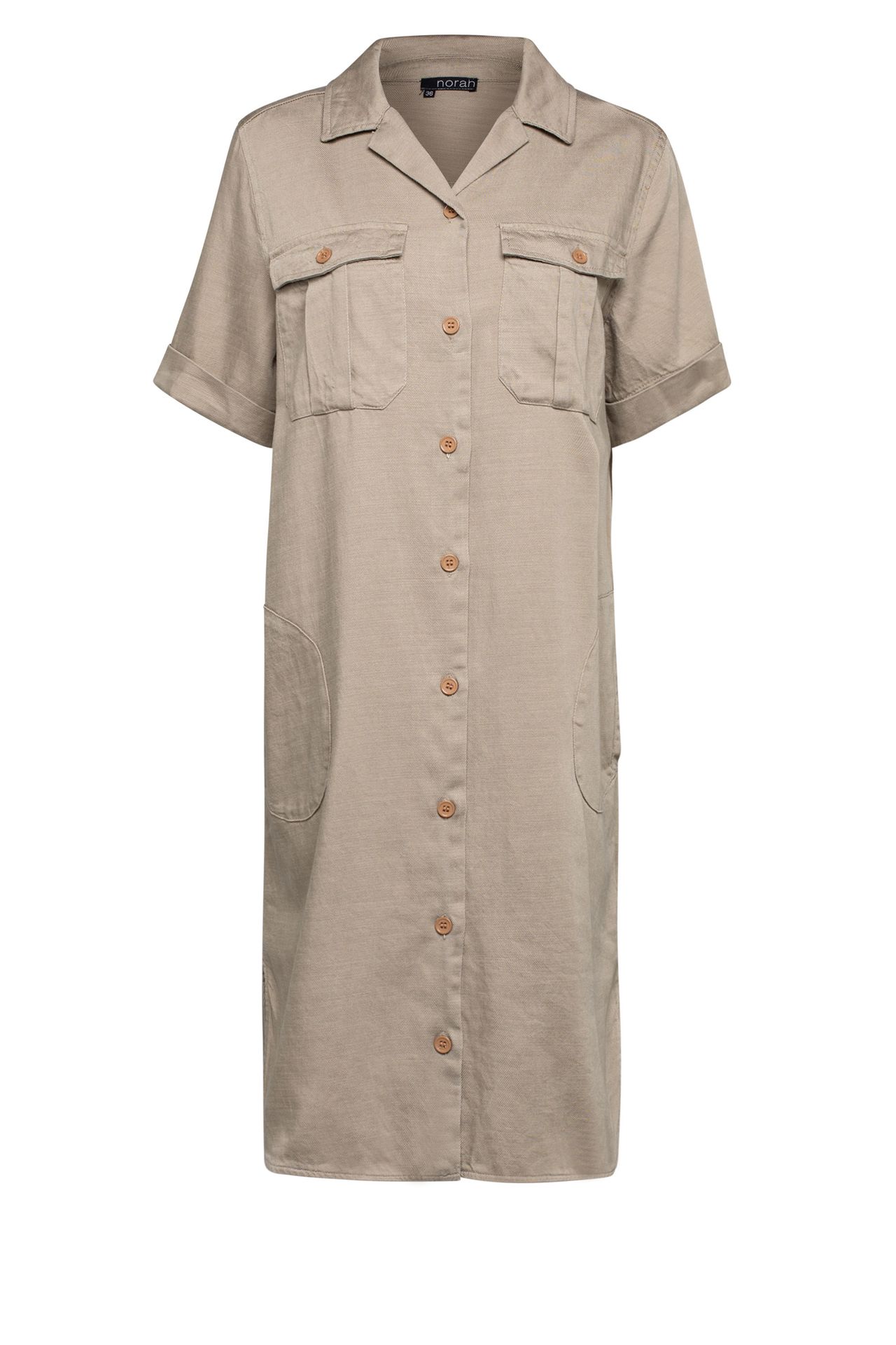 Jurk grijs groen Beige P-212571-083 Jurk grijs groen Beige P-212571-083