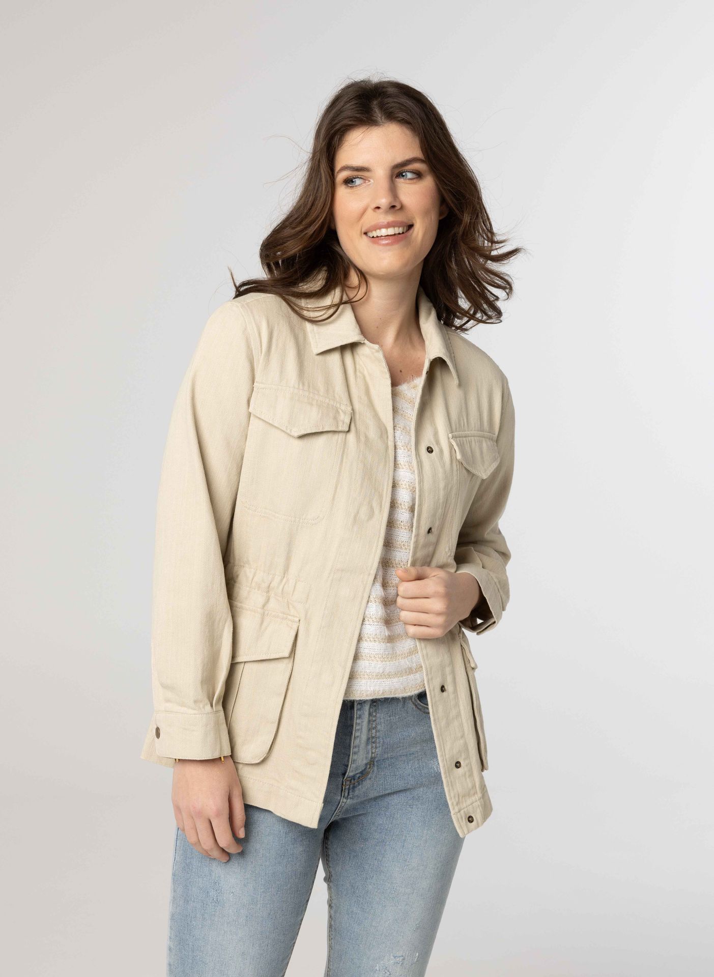 Norah Katoenen jacket oyster 212632-109