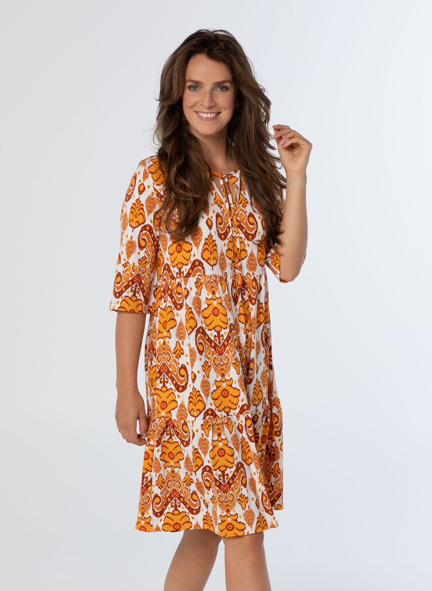 Norah Jurk oranje multi manderin multicolor 212847-708