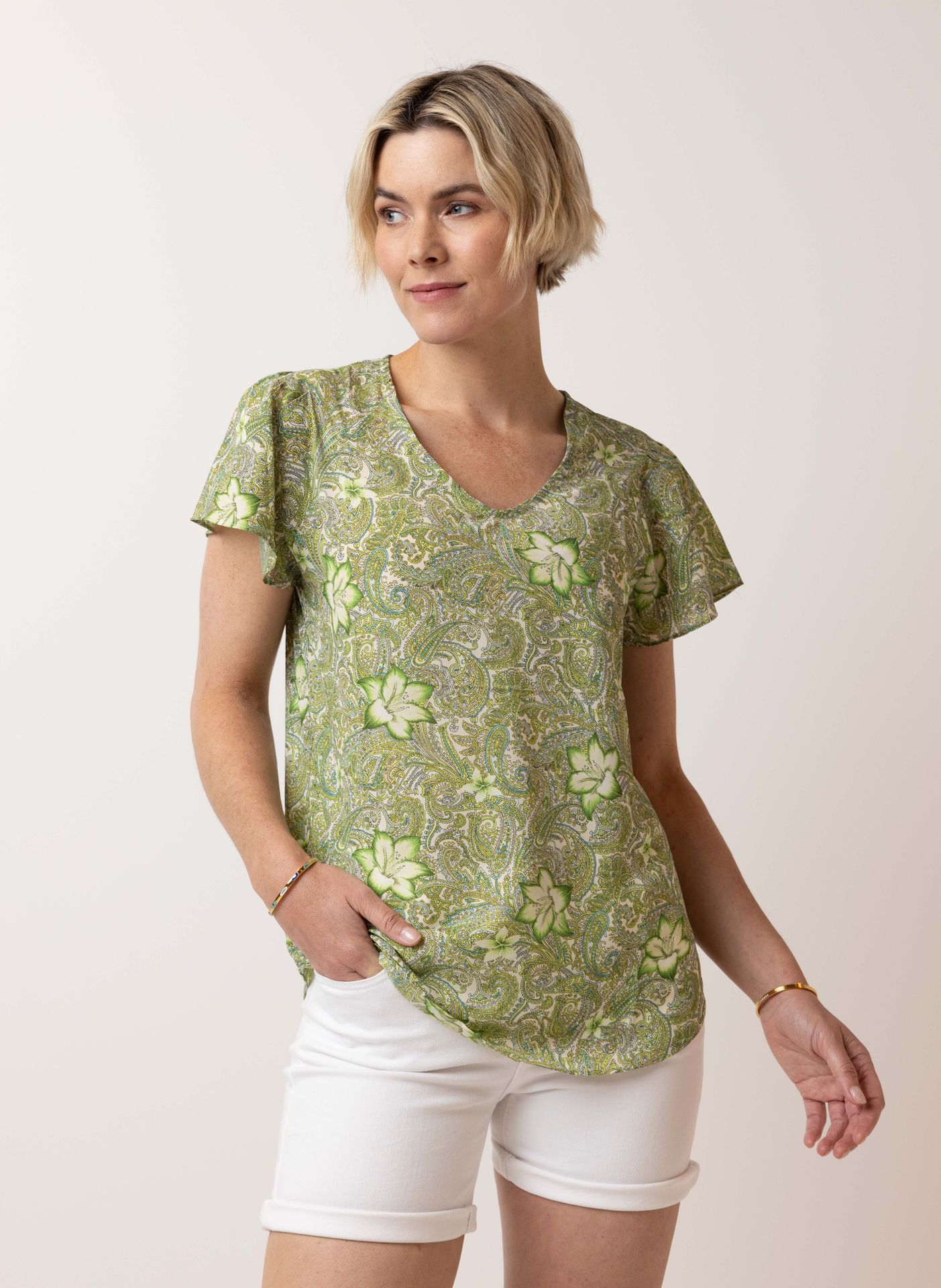 Norah Groene blouse apple green multicolor 212859-504