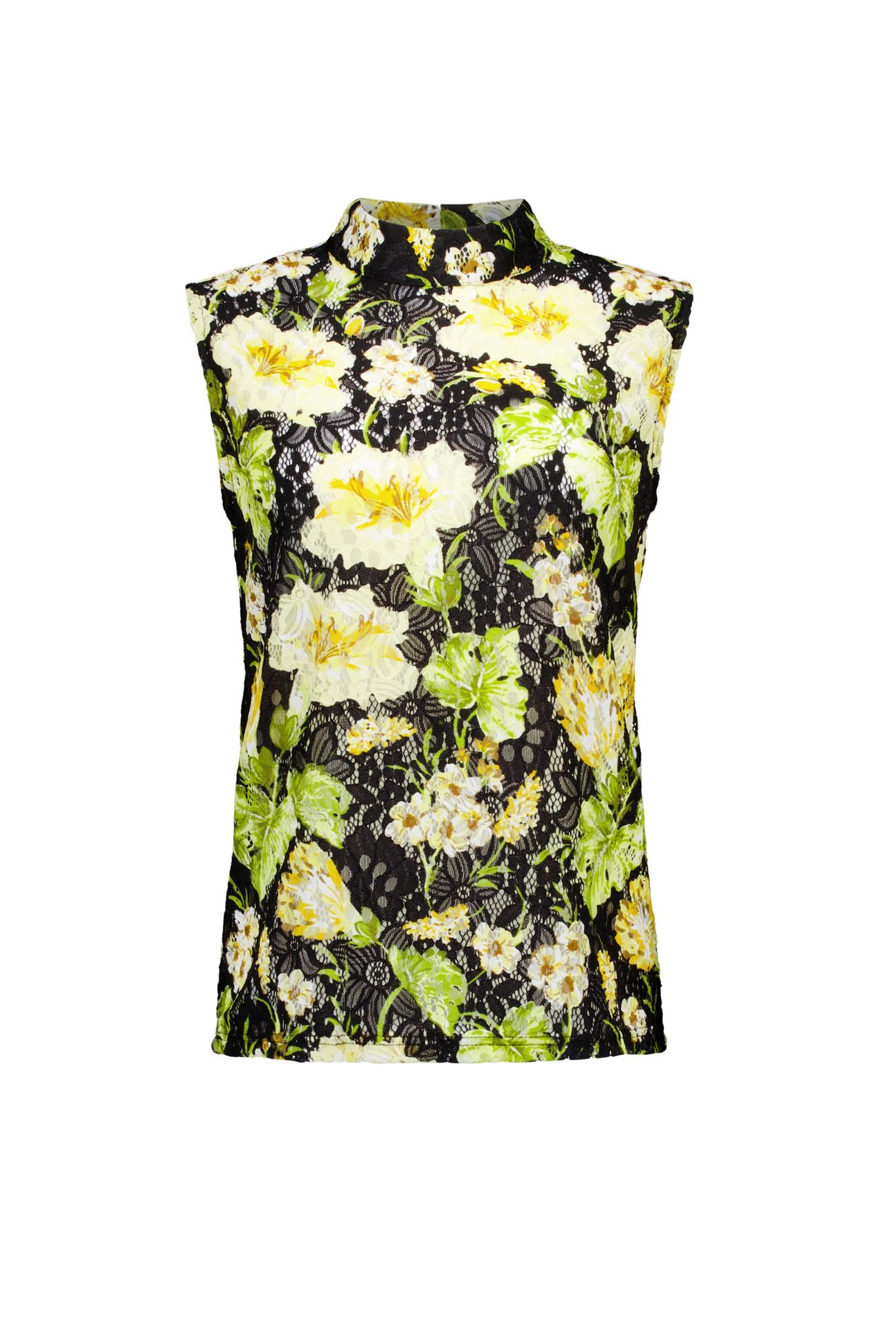 Norah Meerkleurige kanten top yellow multicolor 212880-320