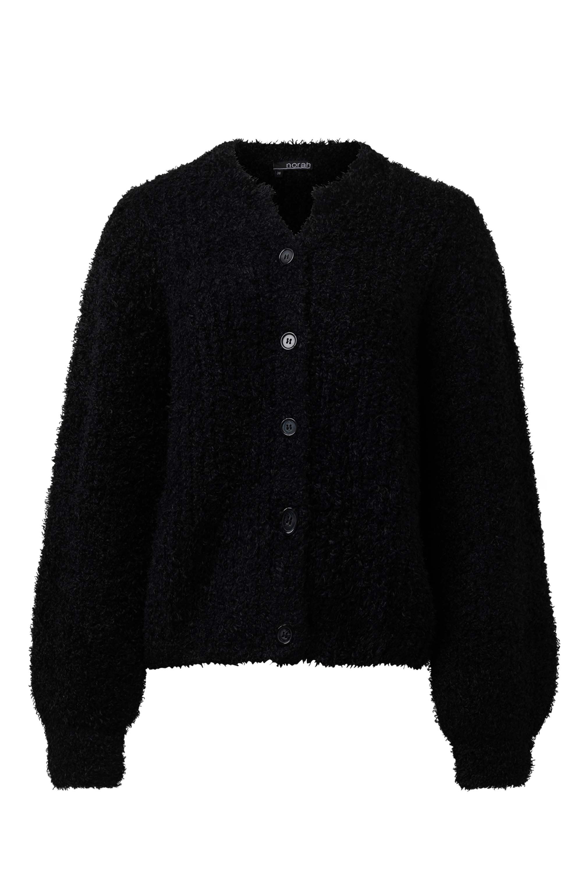 Norah Zwart vest van een zachte stof black 213051-001