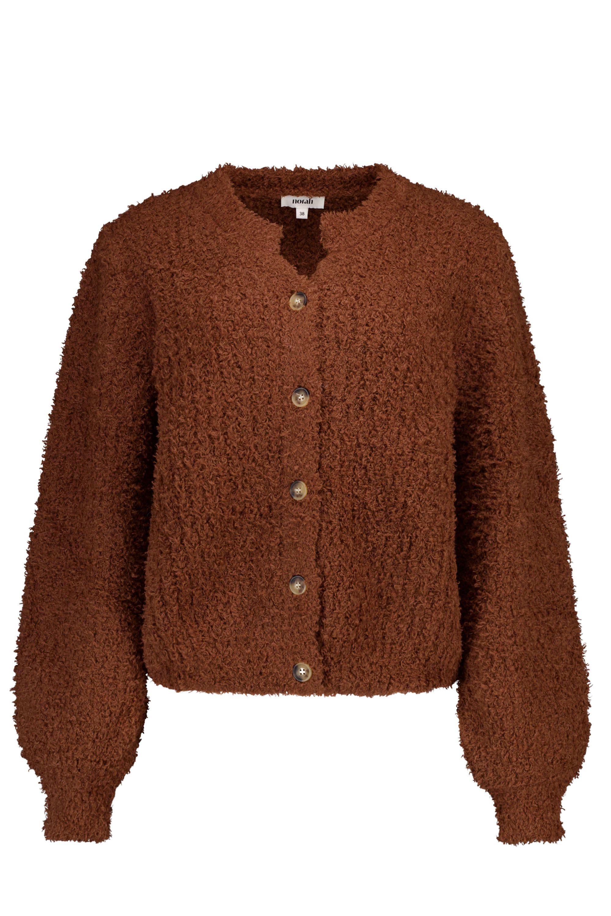 Norah Lichtbruin gebreid vest light brown 213051-201