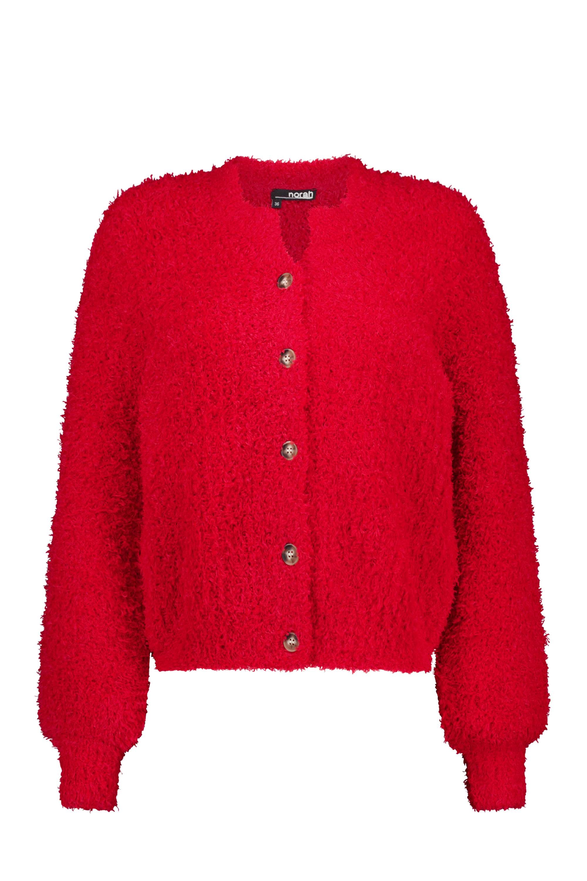 Norah Rood vest van een zachte stof cherry  213051-662-40