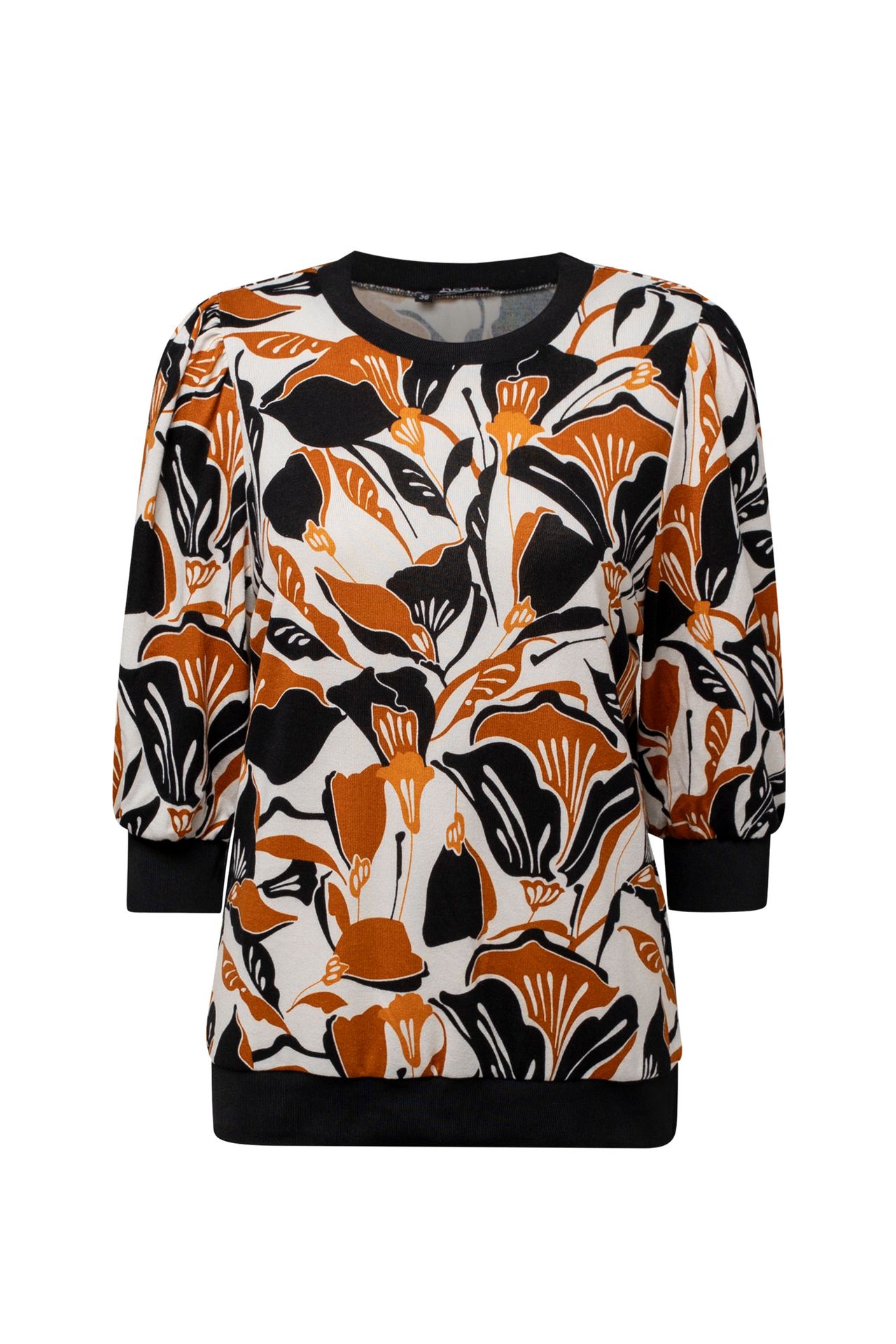 Norah Shirt bruin meerkleurig caramel multicolor 213054-209