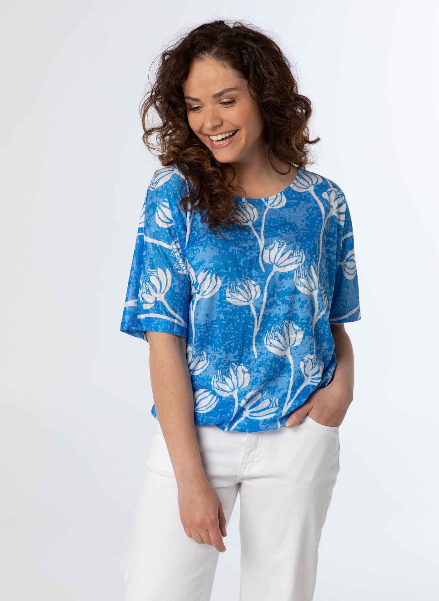 Norah Shirt blauw wit  blue/white 213096-431