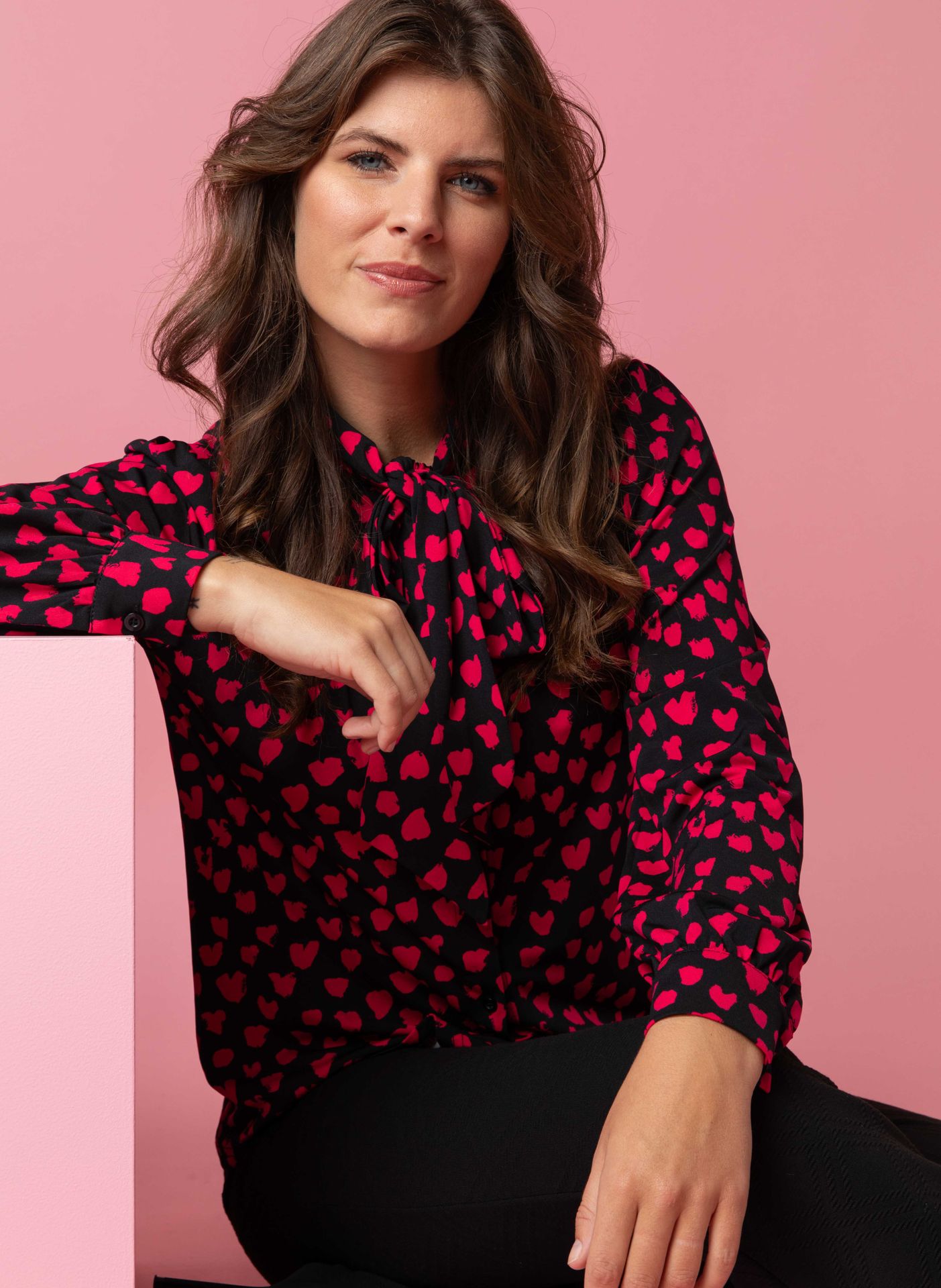 Blouse roze zwart Roze 213233-930 Blouse roze zwart Roze 213233-930
