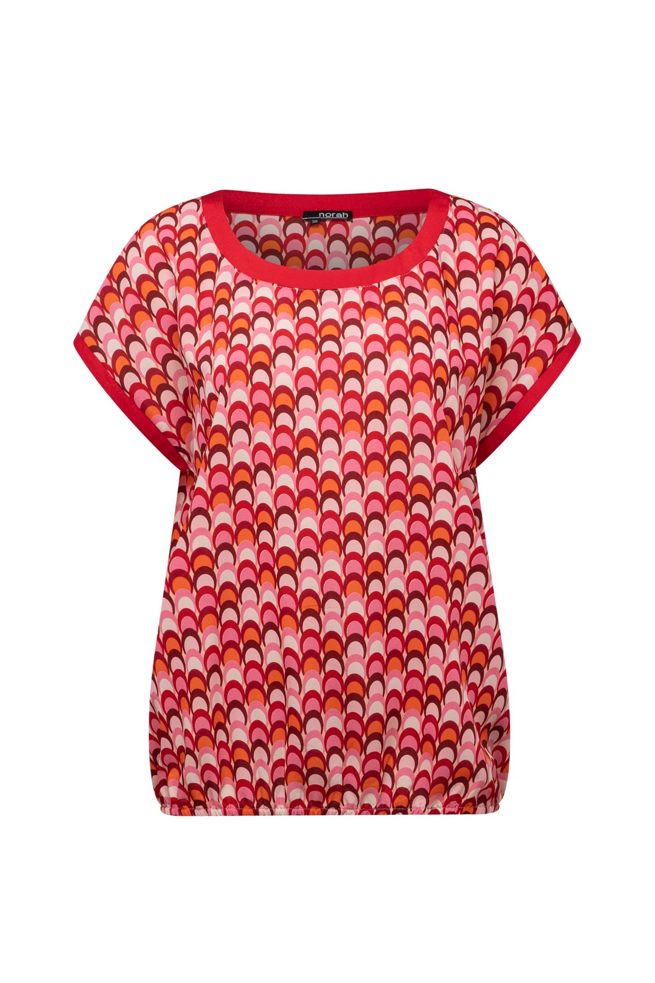 Norah Rood shirt met opvallende print red multicolor 213412-620