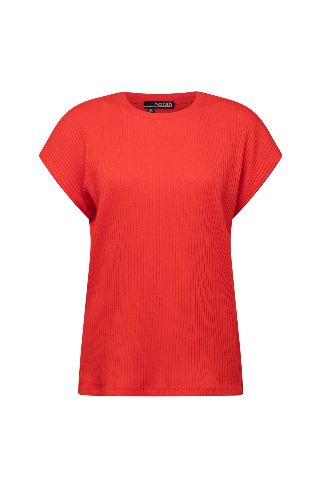 Norah Rood shirt van katoenmix tomato 213489-668