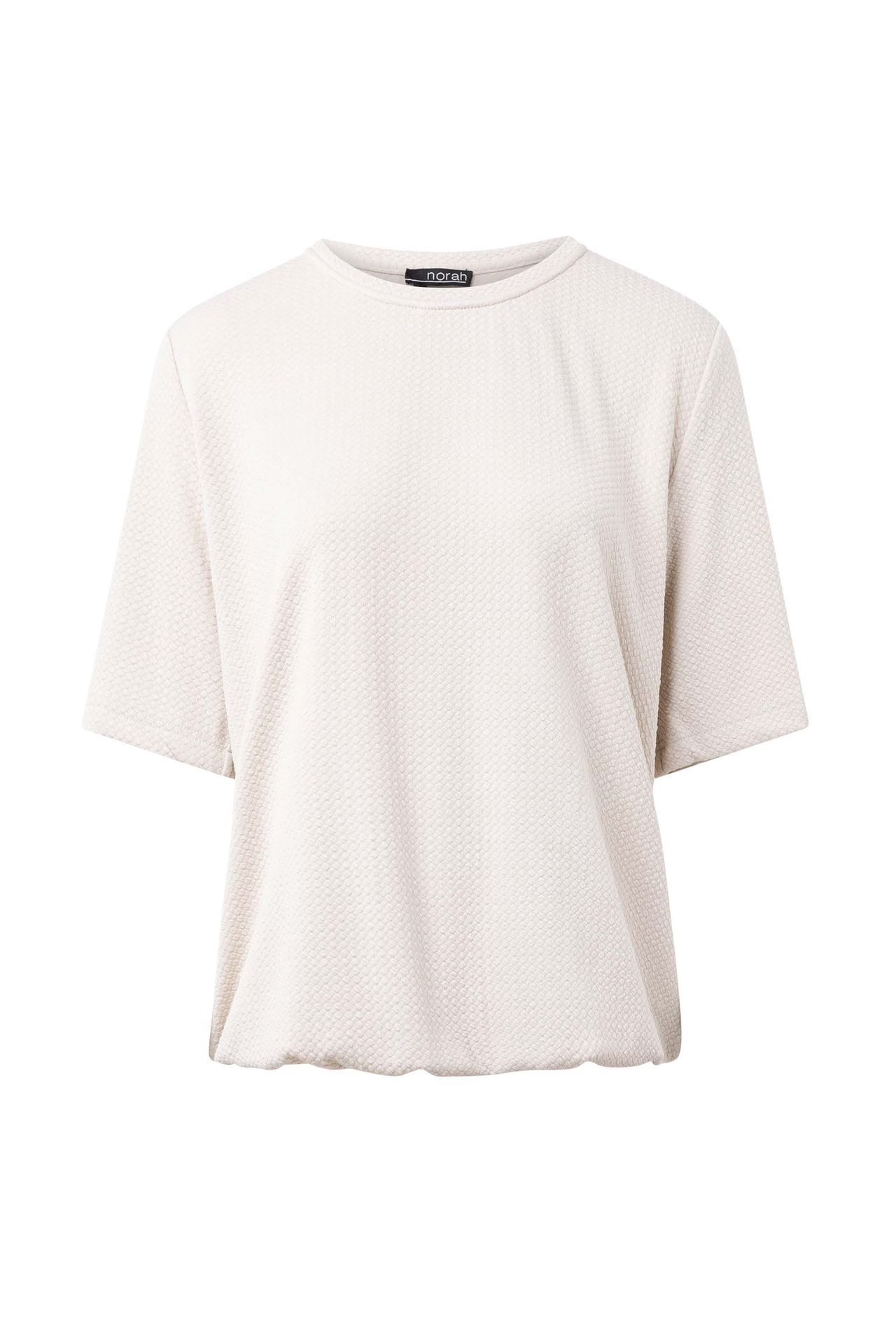 Norah Licht zandkleurig shirt met structuur light sand 213495-111