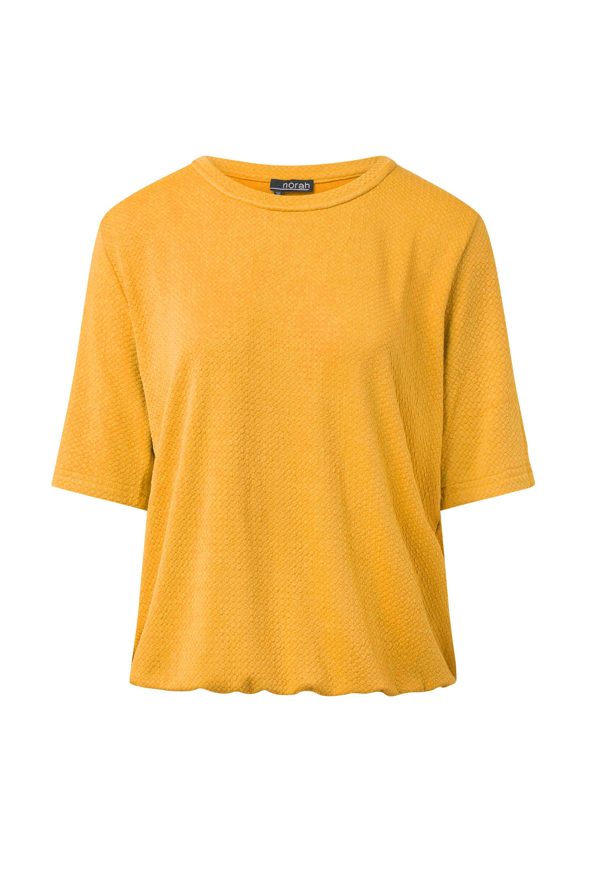 Norah Geel shirt met structuur apricot 213495-702