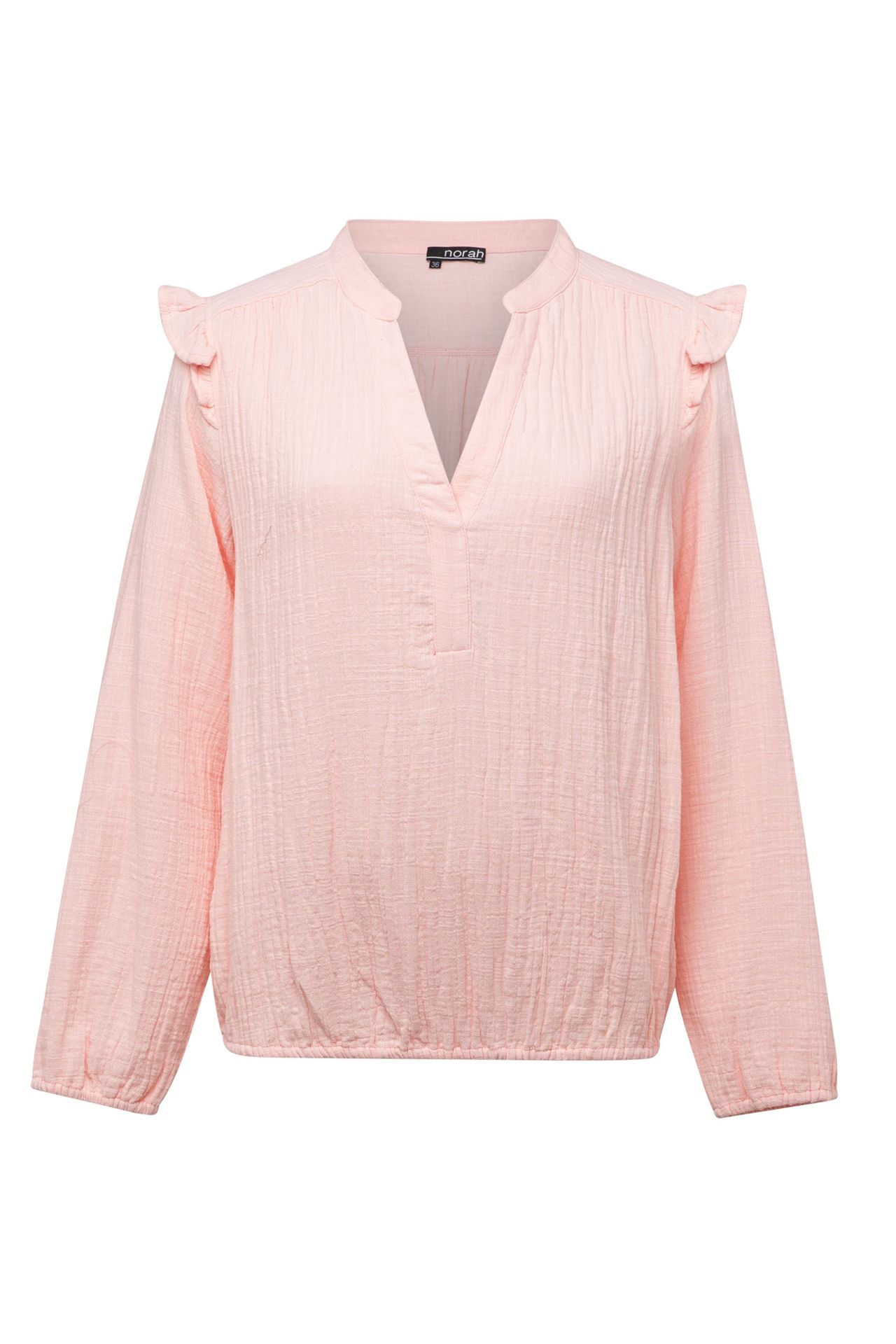 Norah Lichtroze blouse van katoen light rose 213534-901