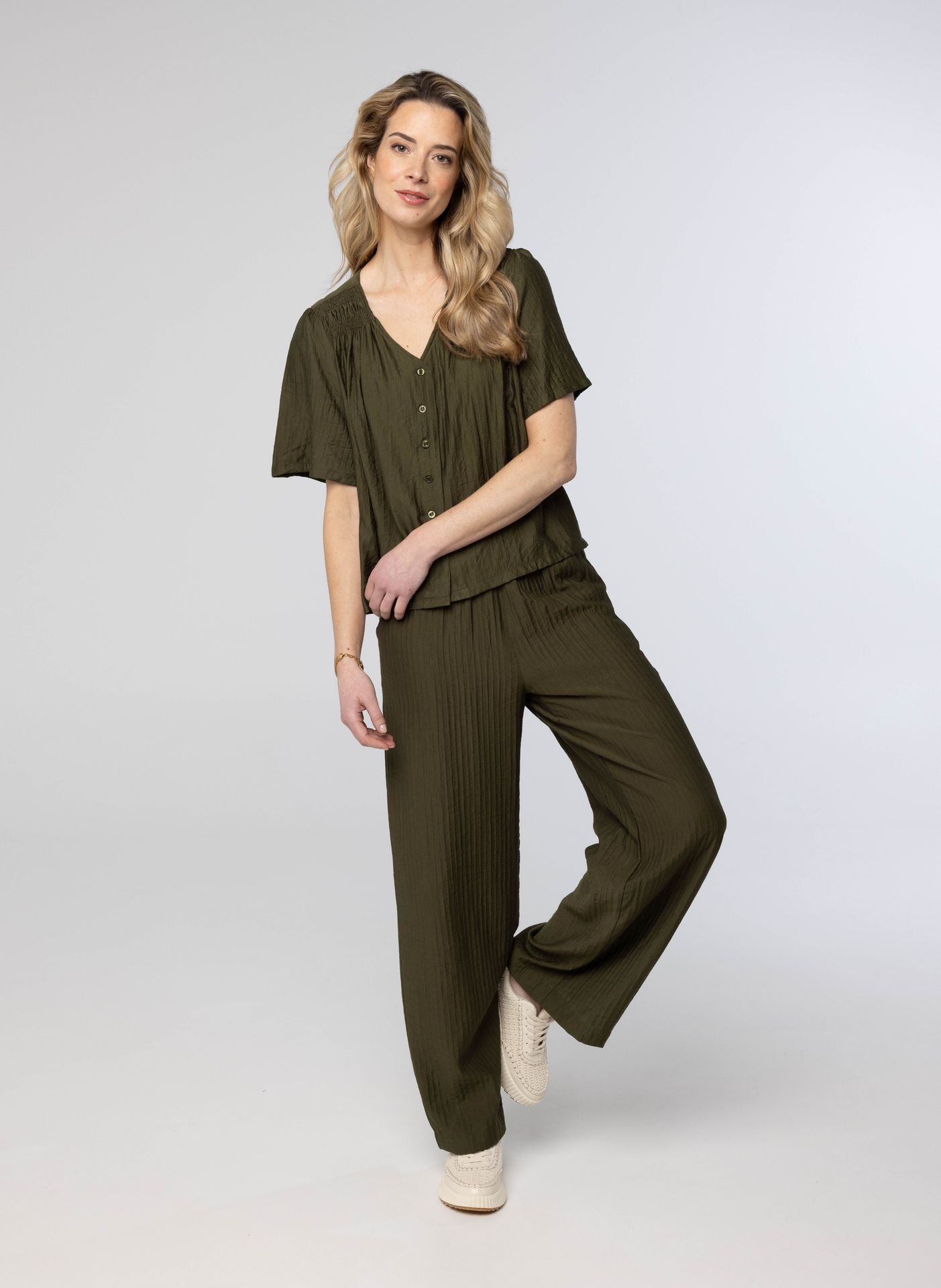  Legergroene pantalon dark olive 213535-598-48