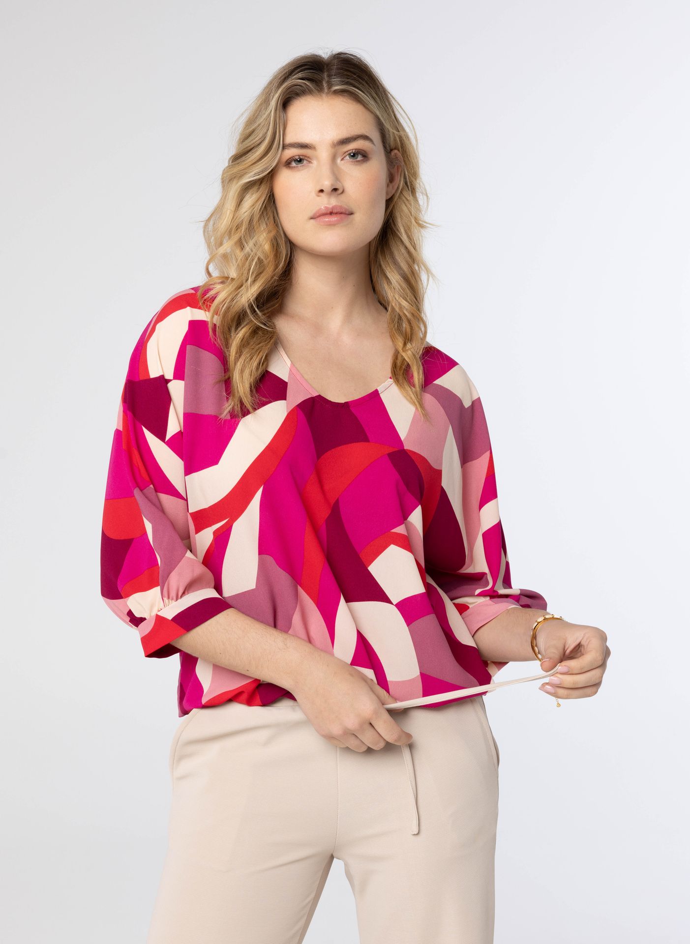 Norah Meerkleurige blouse pink multicolor 213536-920
