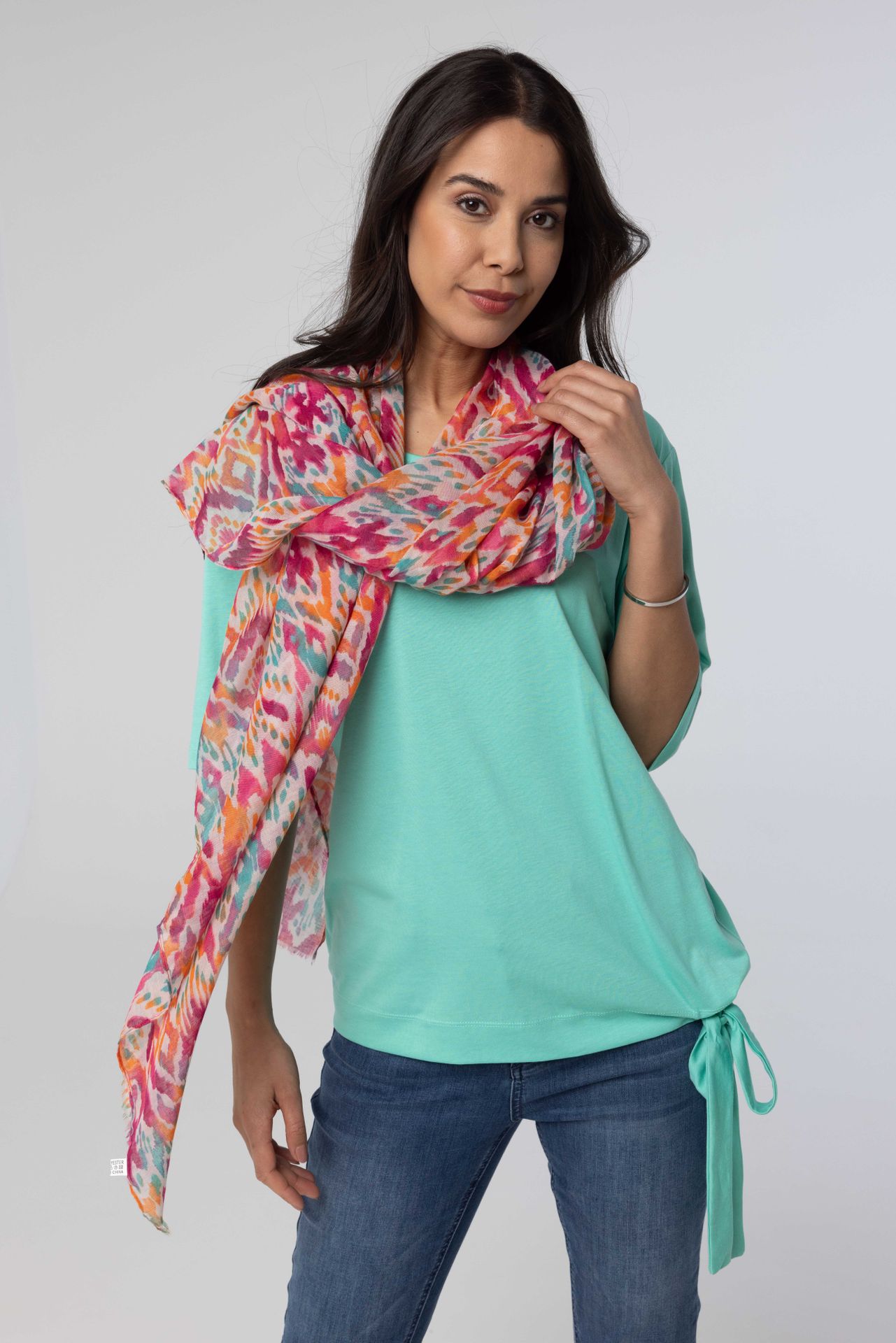 Norah Meerkleurige sjaal orange multicolor 213591-720
