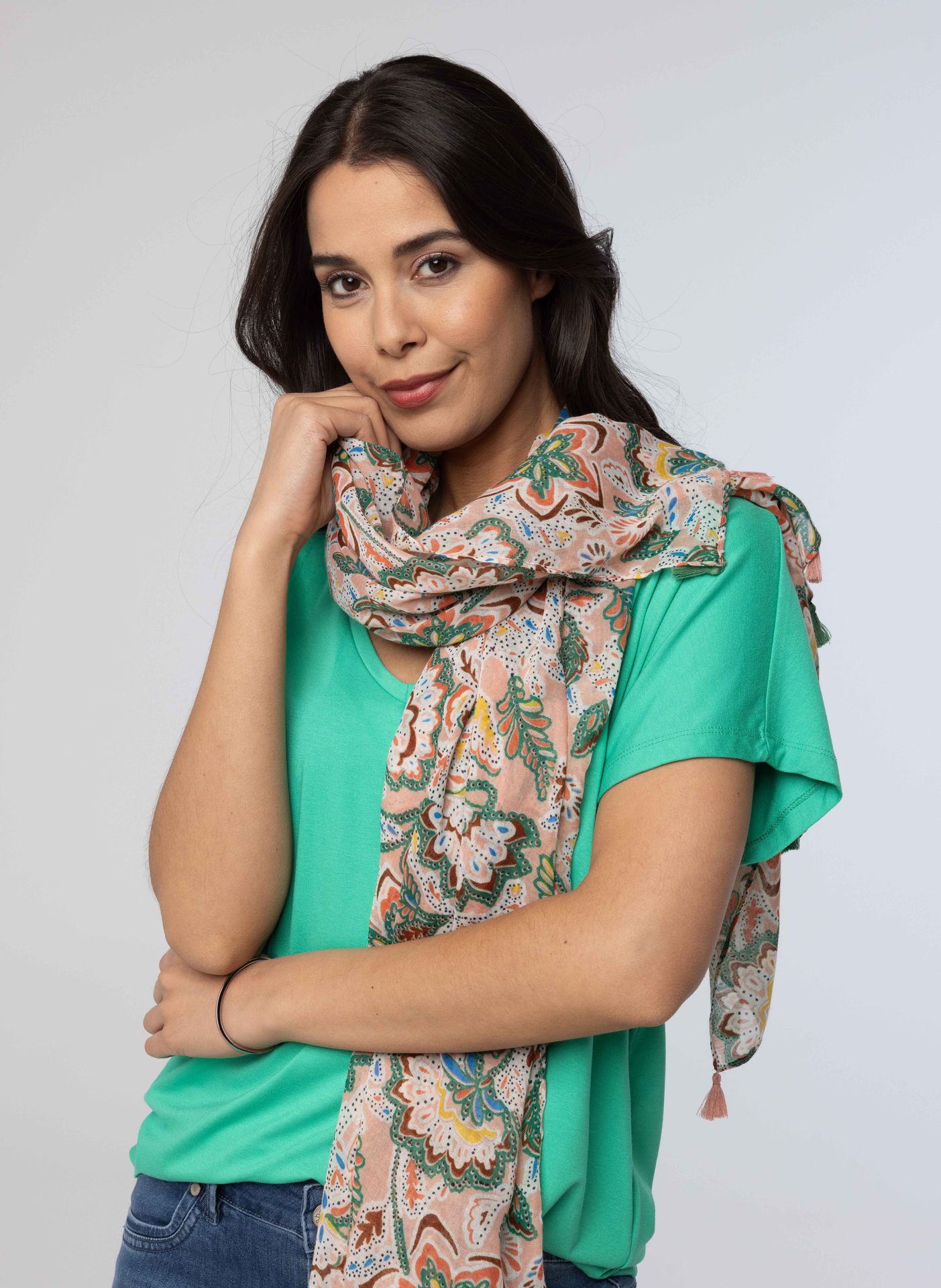 Norah Pastelkleurige sjaal pastel rose multicolor 213593-914