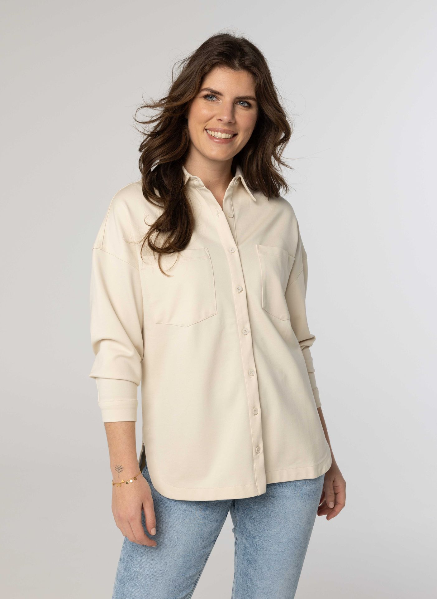 Norah Zandkleurige blouse light sand 213614-111