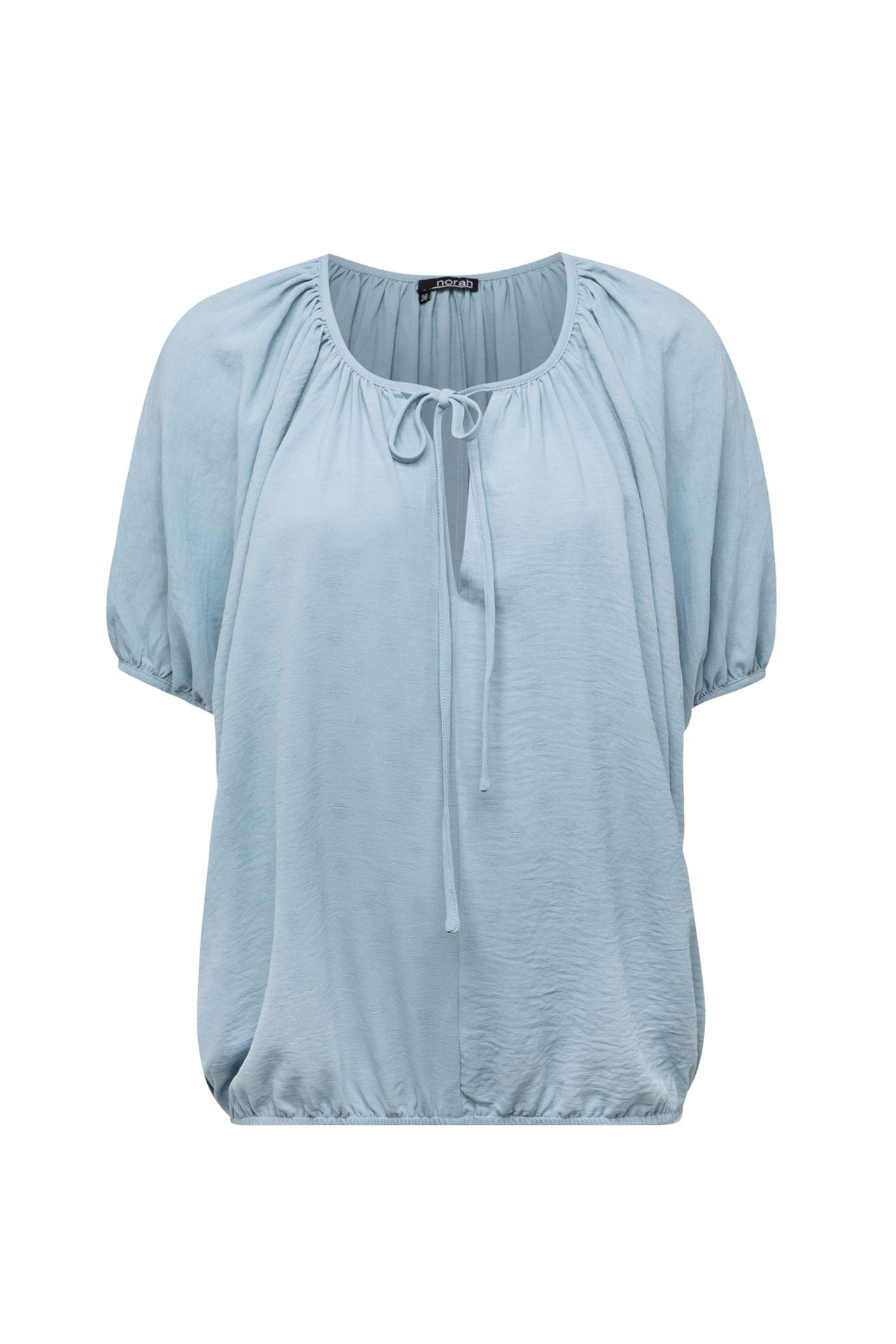 Norah Blauwe blouse met koordjes denim blue 213707-472
