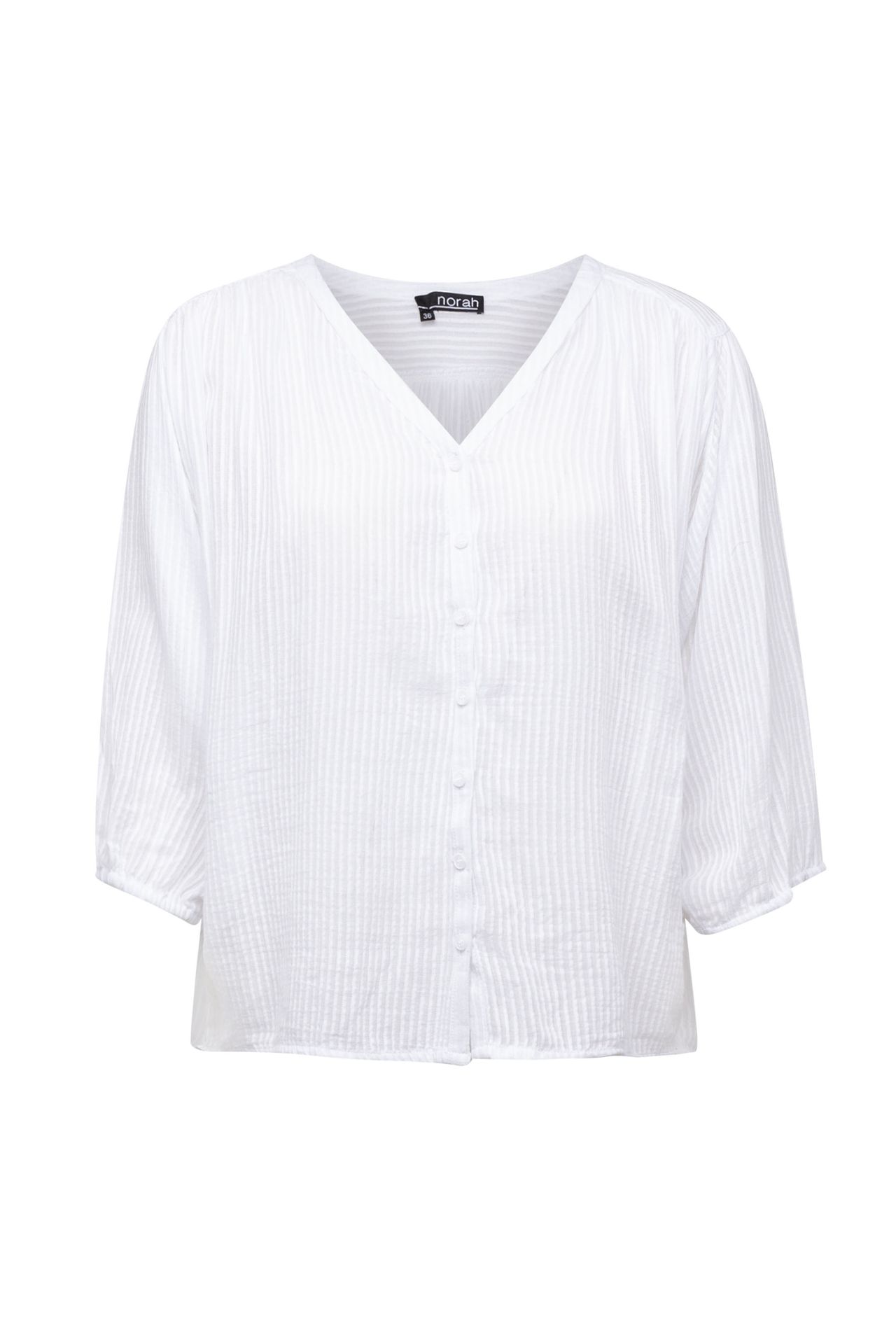  Witte blouse met streeppatroon Wit P-213741-100