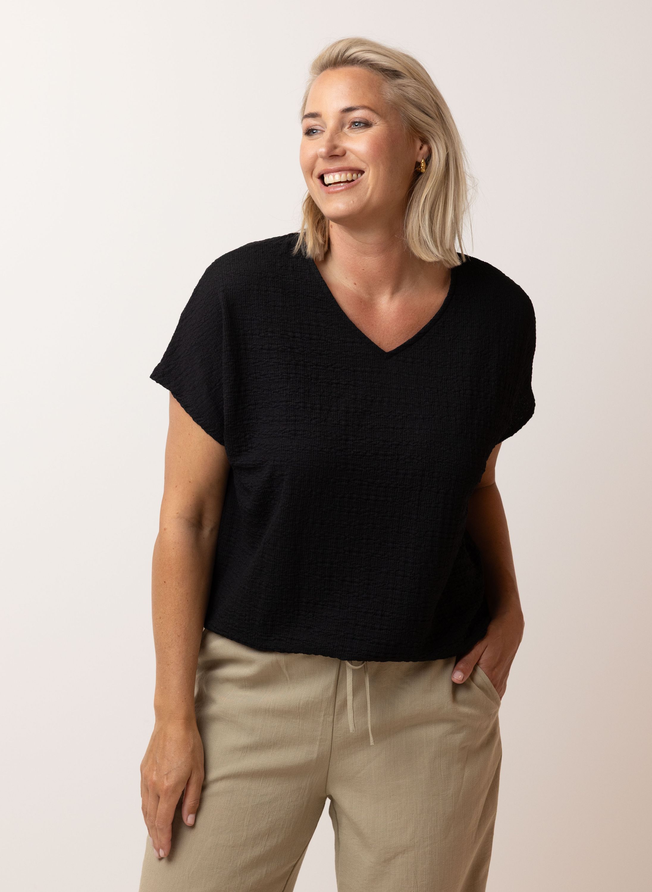 Norah Viv shirt zwart black 213806-001-38