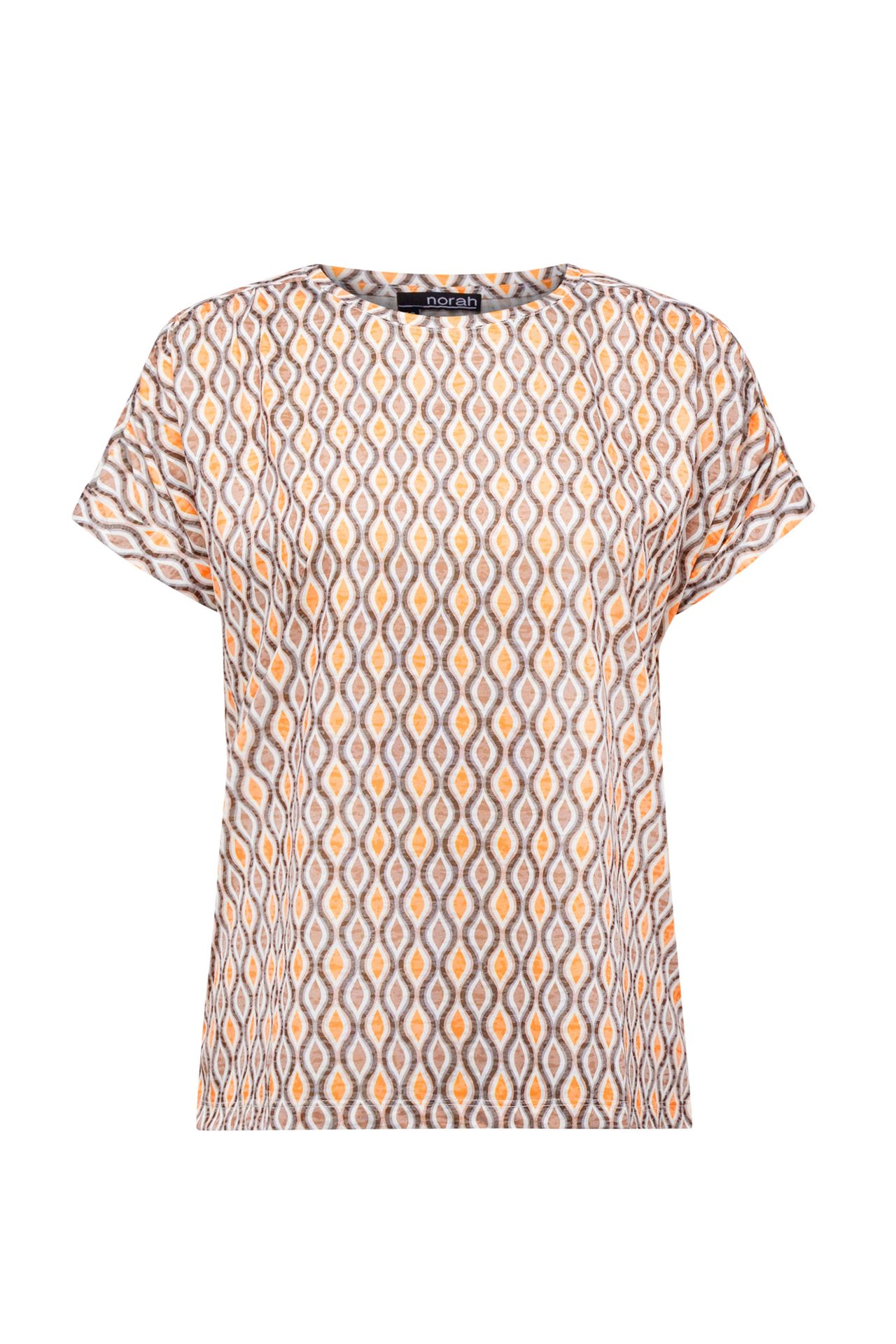 Norah Shirt met grafische print brown/yellow 213849-233