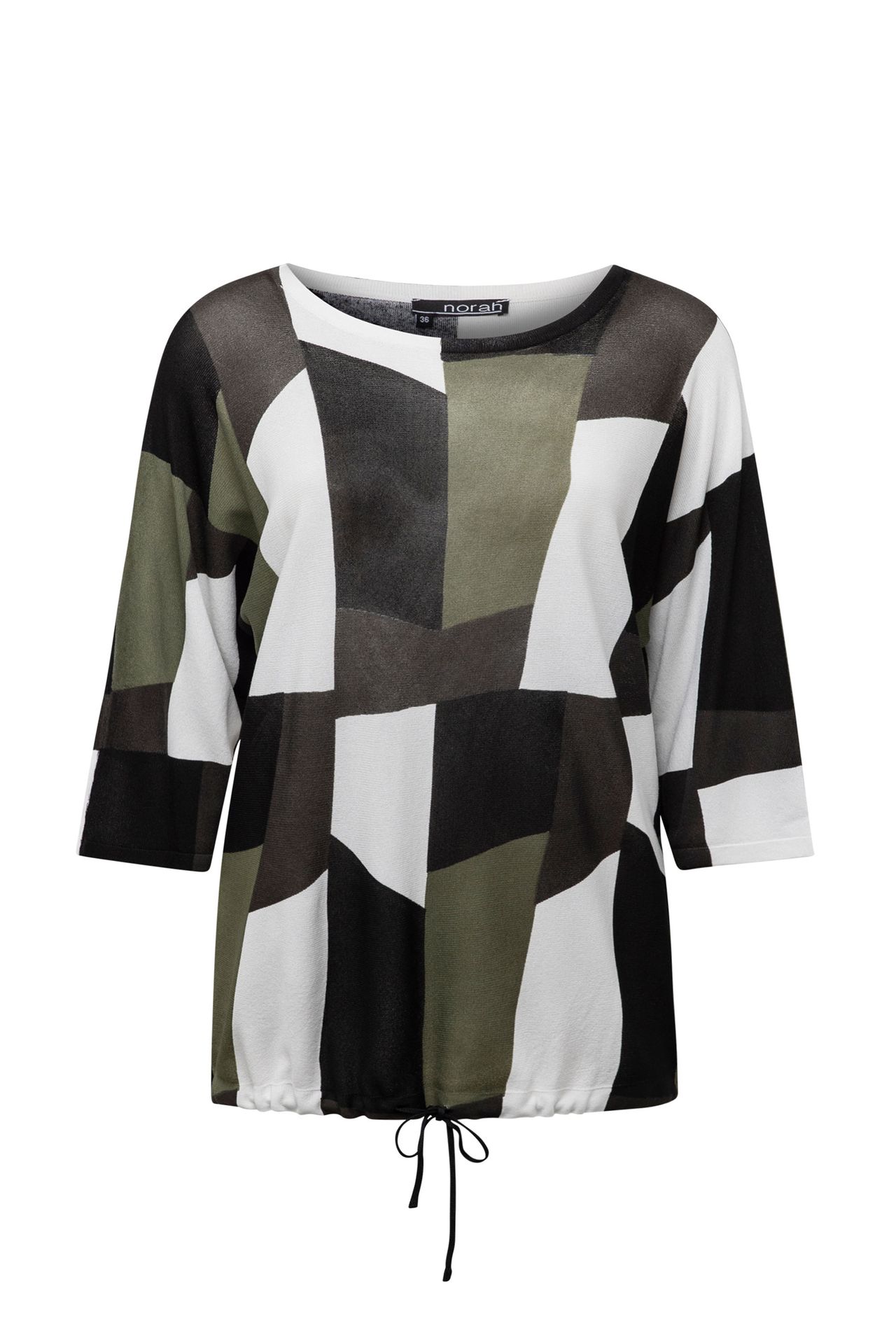 Norah Meerkleurig shirt met trekkoord black multicolor 213856-020