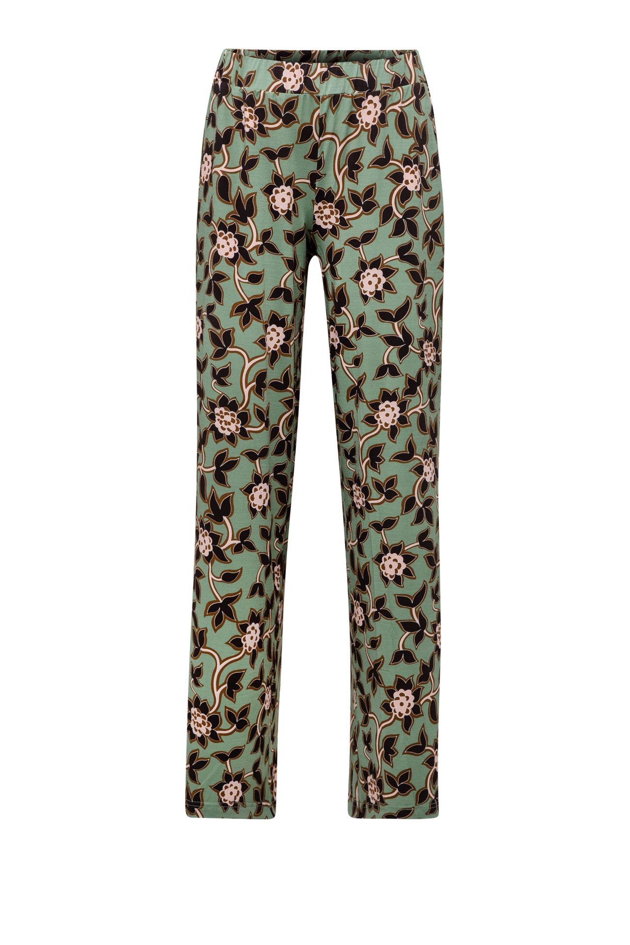 Norah Groene broek met botanische print green multicolor 213880-520