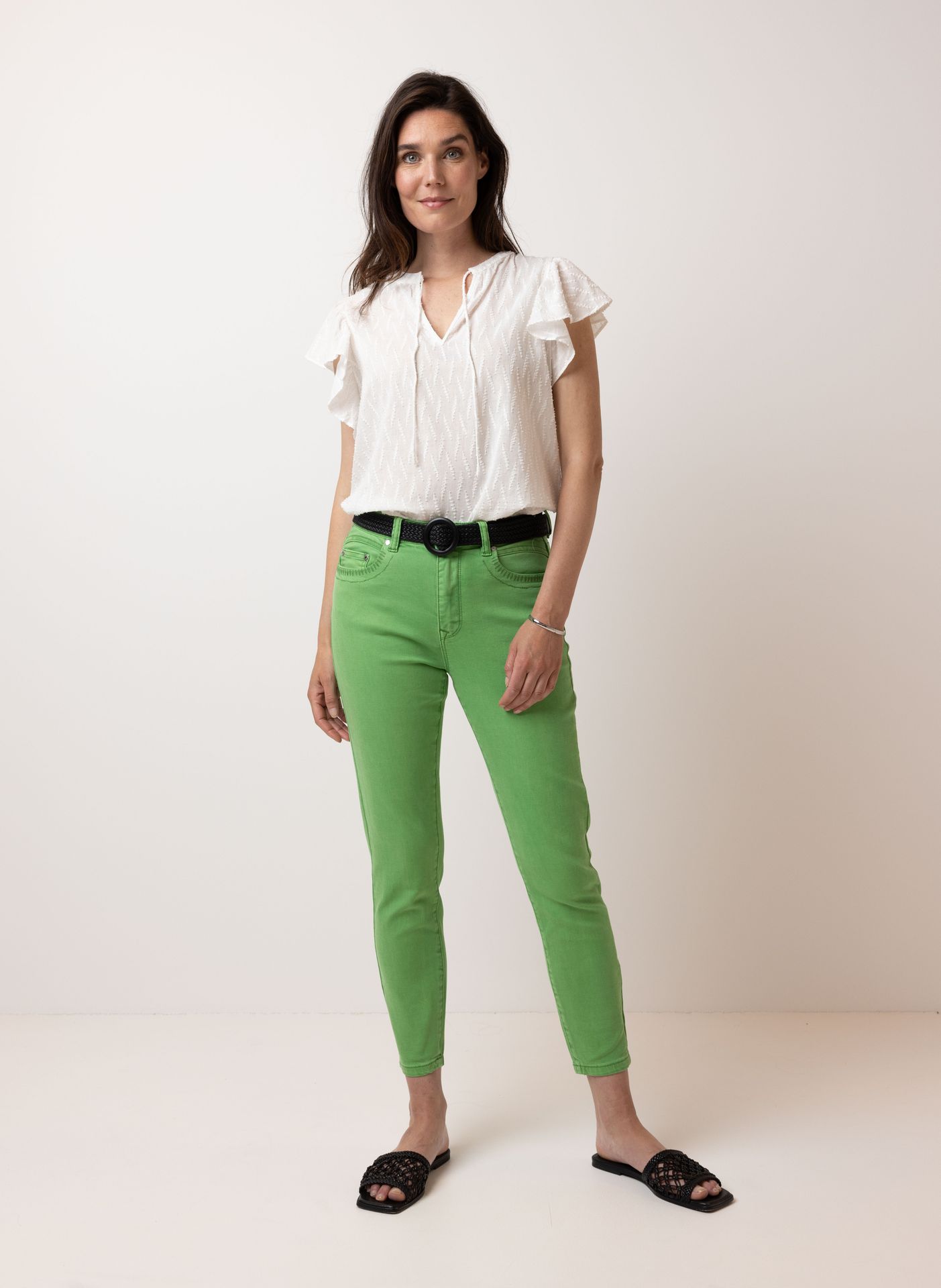  Groene denim jeans green 213891-500-42