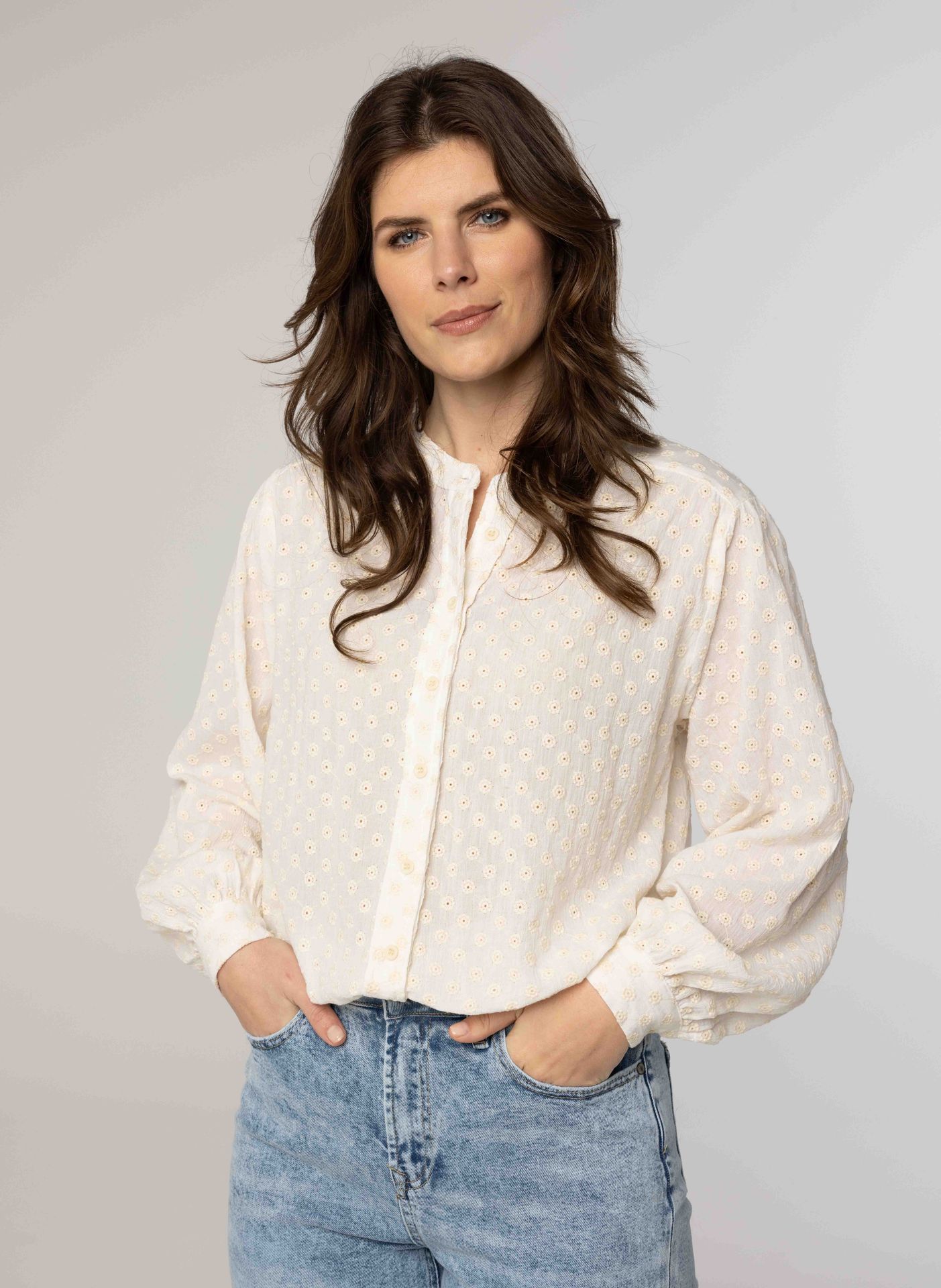 Norah Effen blouse met bloemen ecru 213892-102