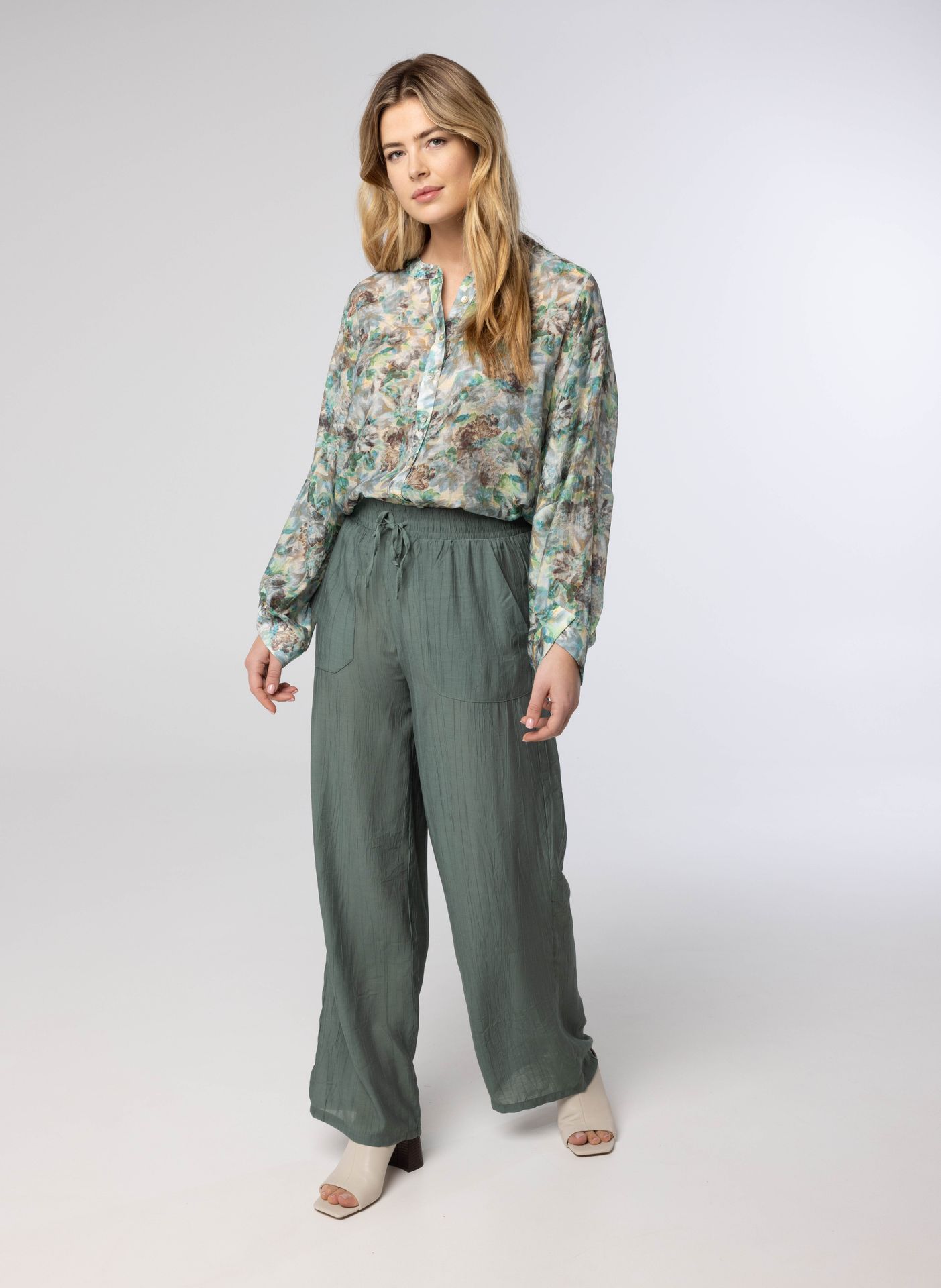  Groene pantalon Grijs P-213895-053