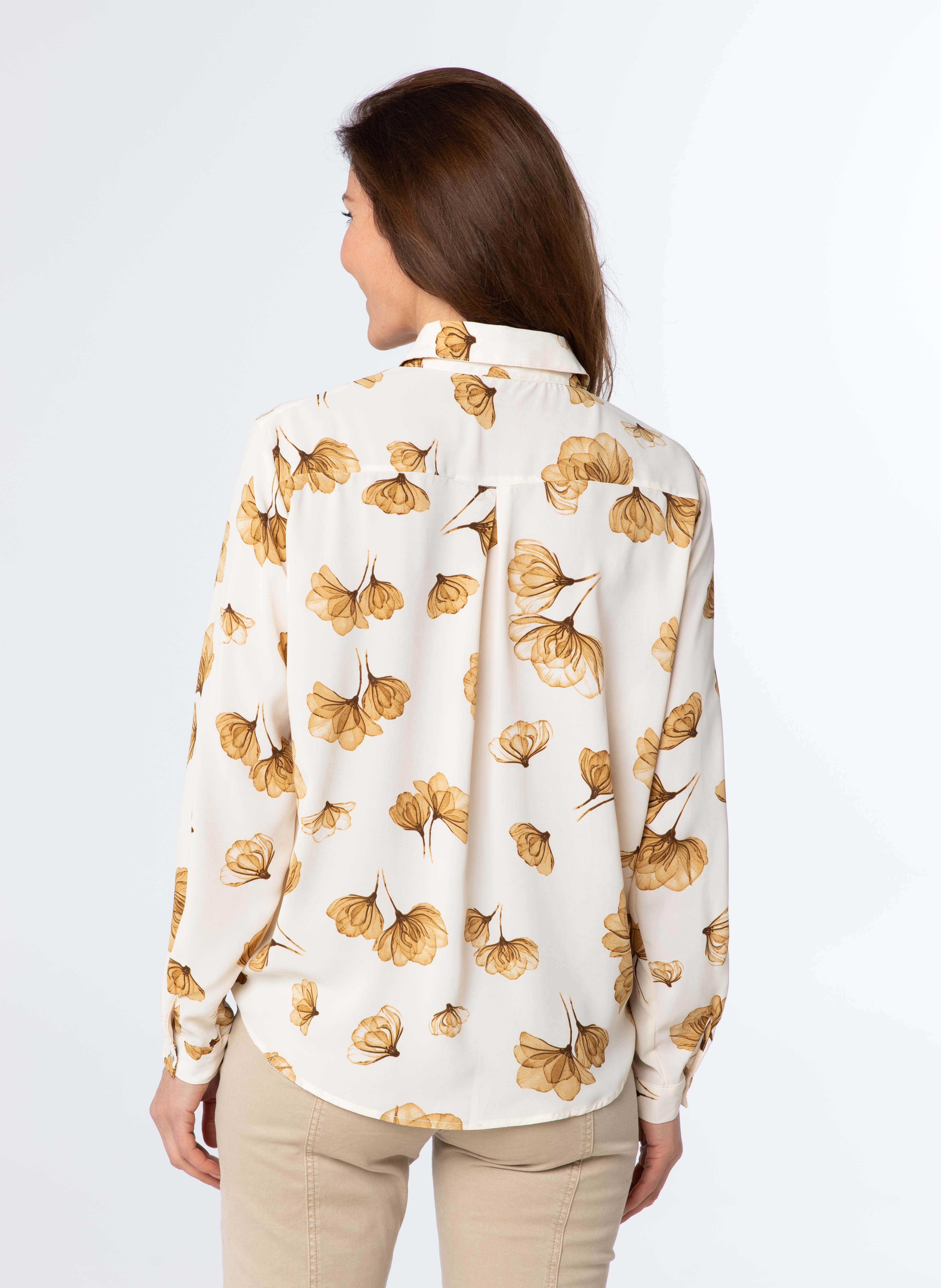 Blouse beige bruin | Norah Dameskleding maat 36 t/m 63