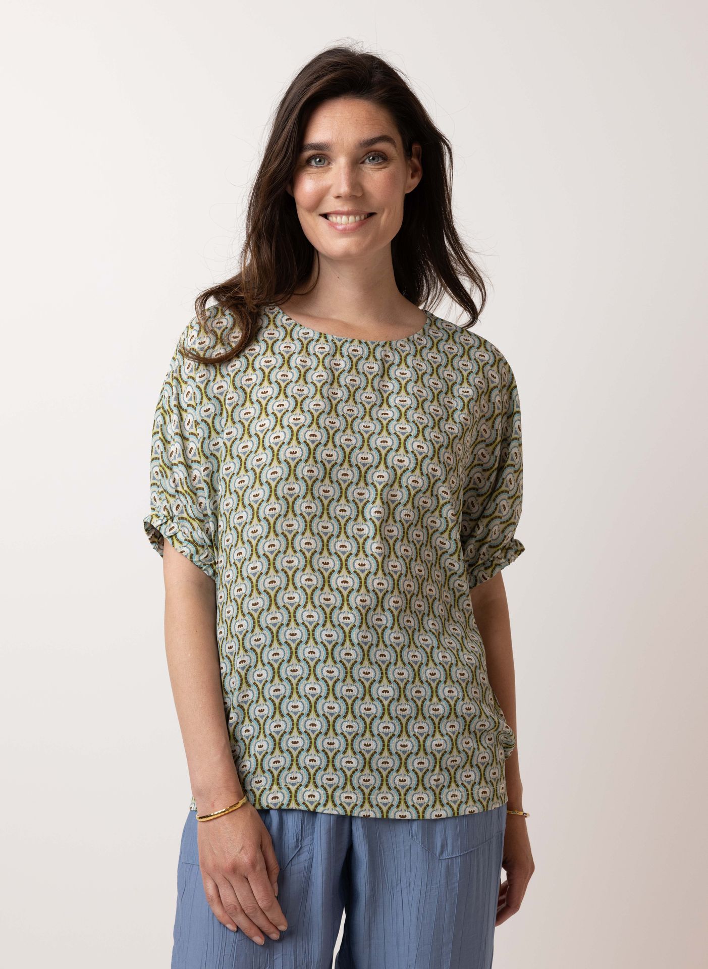 Norah Groene blouse multicolor 213921-002