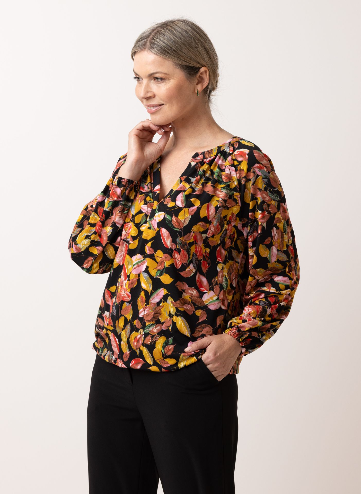 Norah Botanisch shirt black multicolor 214075-020