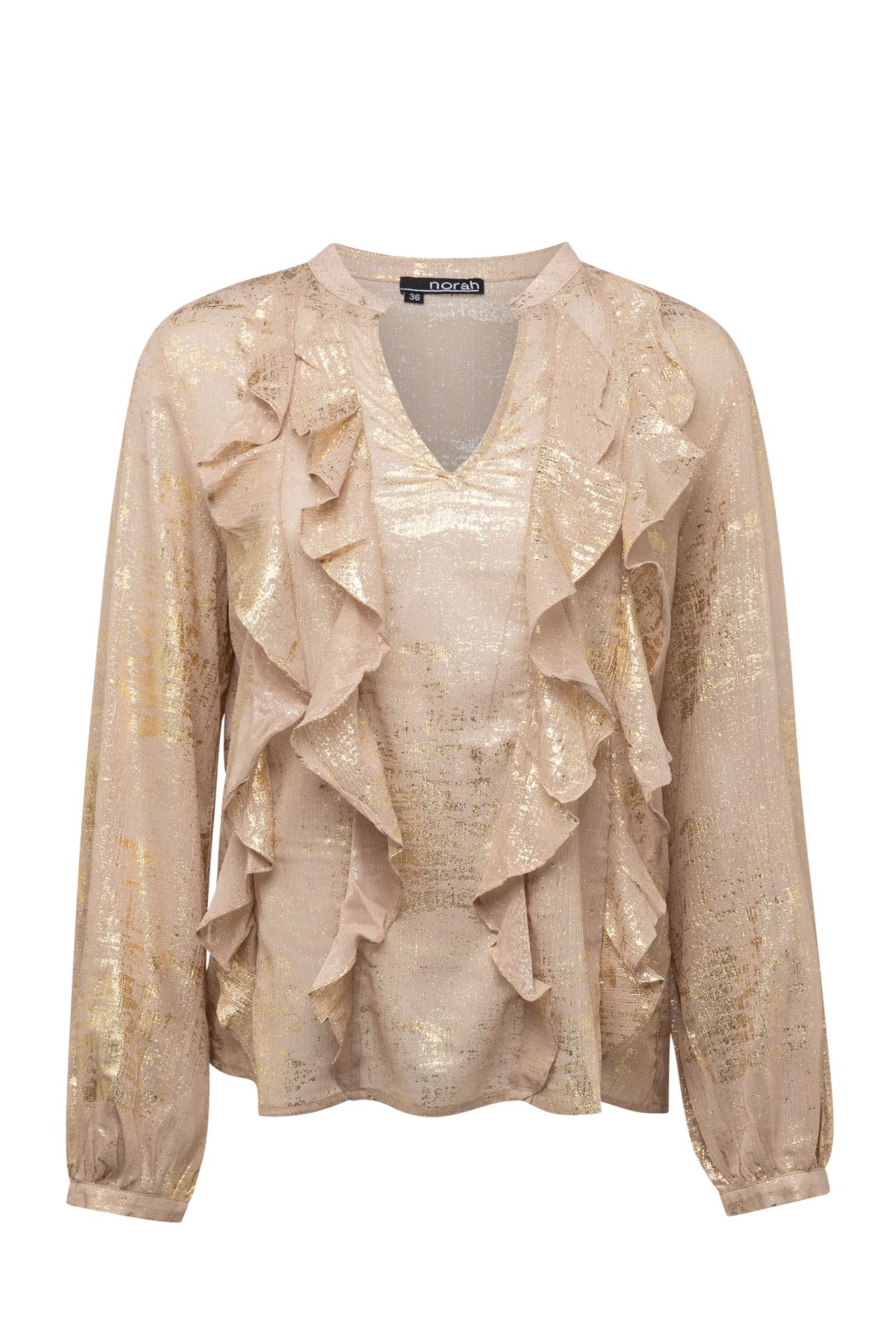 Norah Gouden metallic blouse gold 214249-199