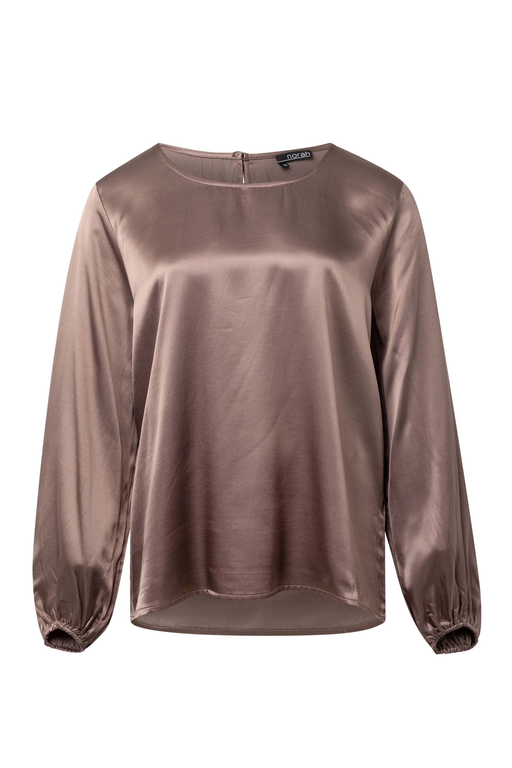 Norah Taupe glanzende blouse taupe 214250-204